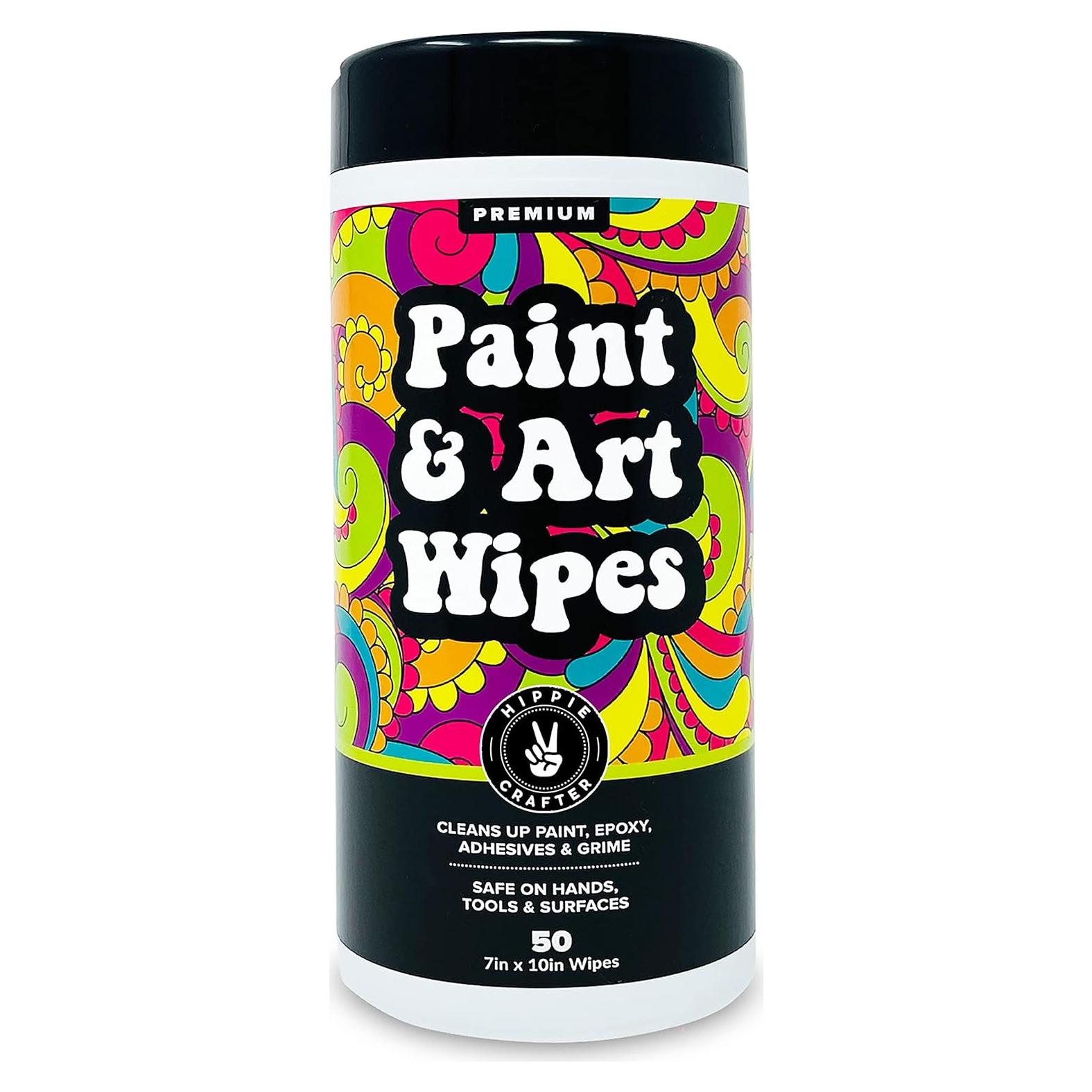 Toallitas Limpiadoras para Pintura Hippie Crafter - 50 Unidades