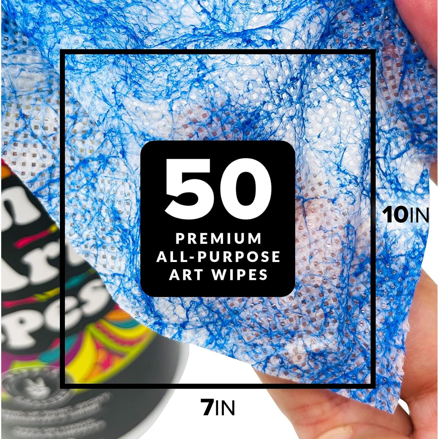 Toallitas Limpiadoras para Pintura Hippie Crafter - 50 Unidades