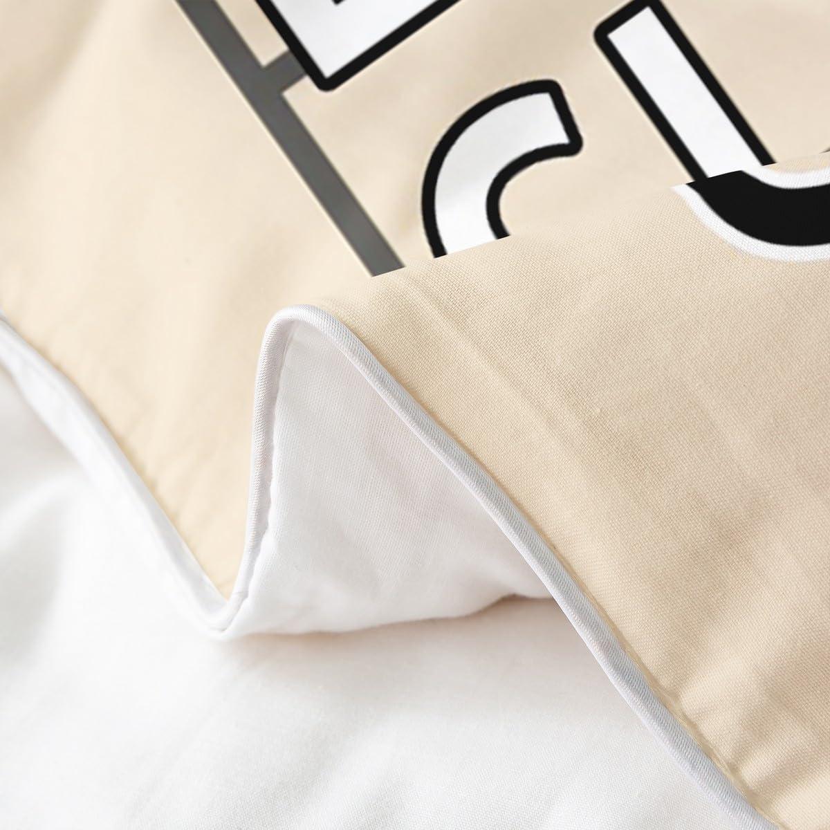 Funda de Edredón Individual Feelyou 100% Algodón Fútbol Beige