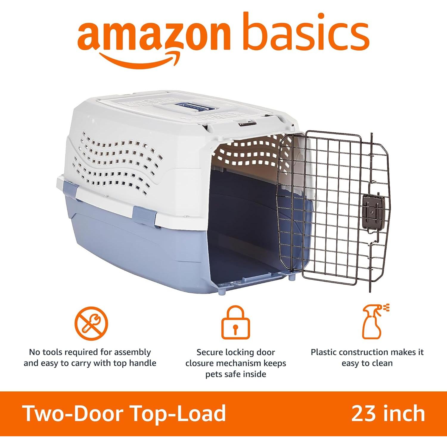 Transportín Duro para Mascotas Amazon Basics 57.9x38.0x32.9cm