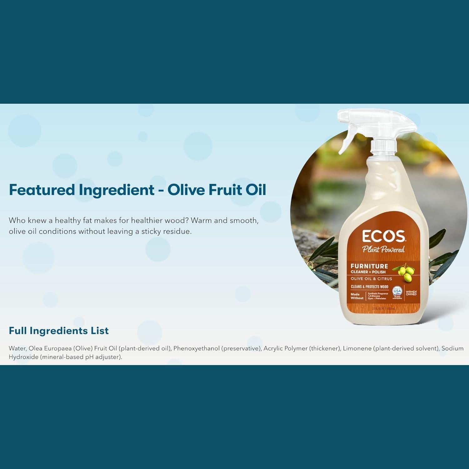 Pulidor de Muebles Productos Amigables con la Tierra 622g