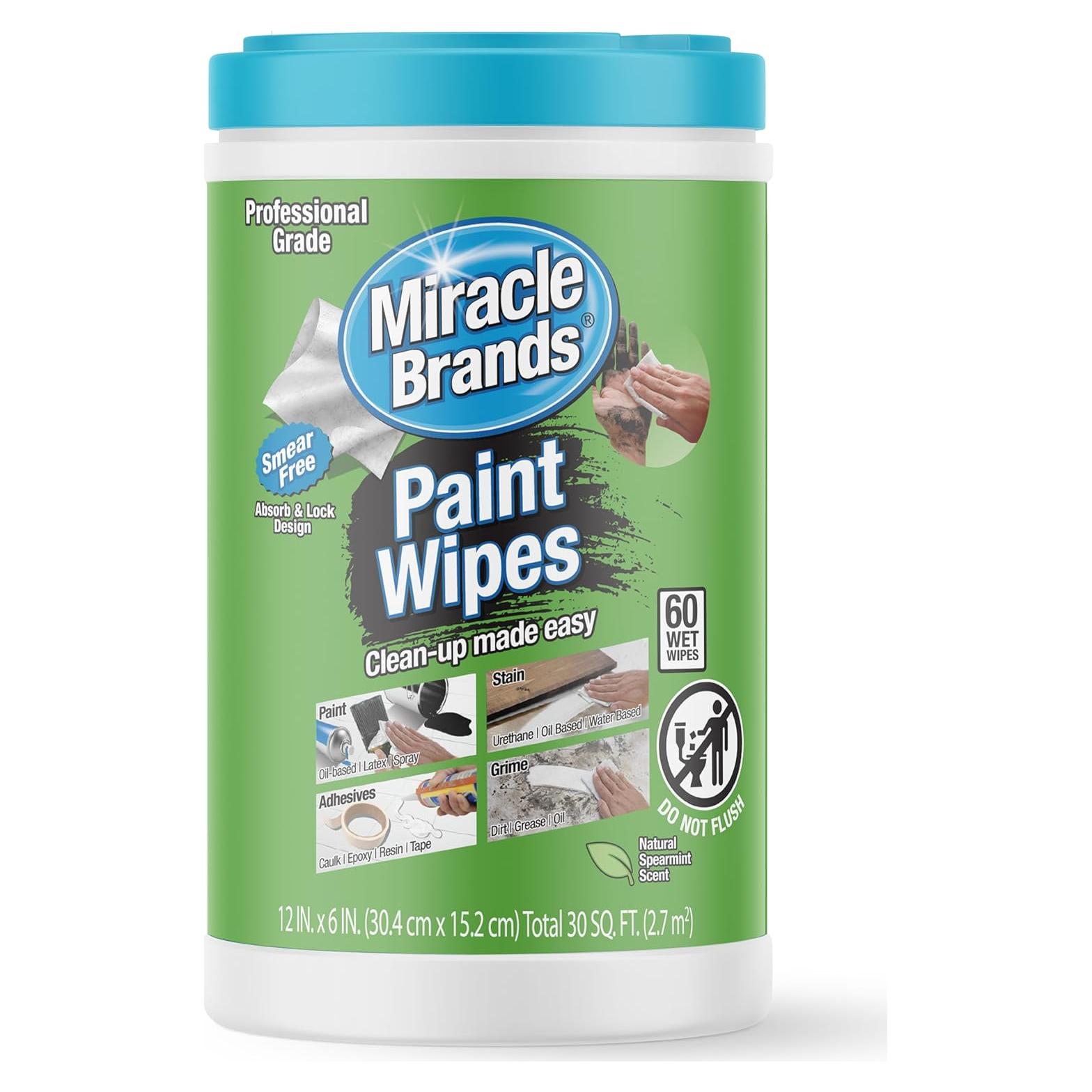 Toallitas Milagrosas para Limpieza de Pintura - 60 Unidades