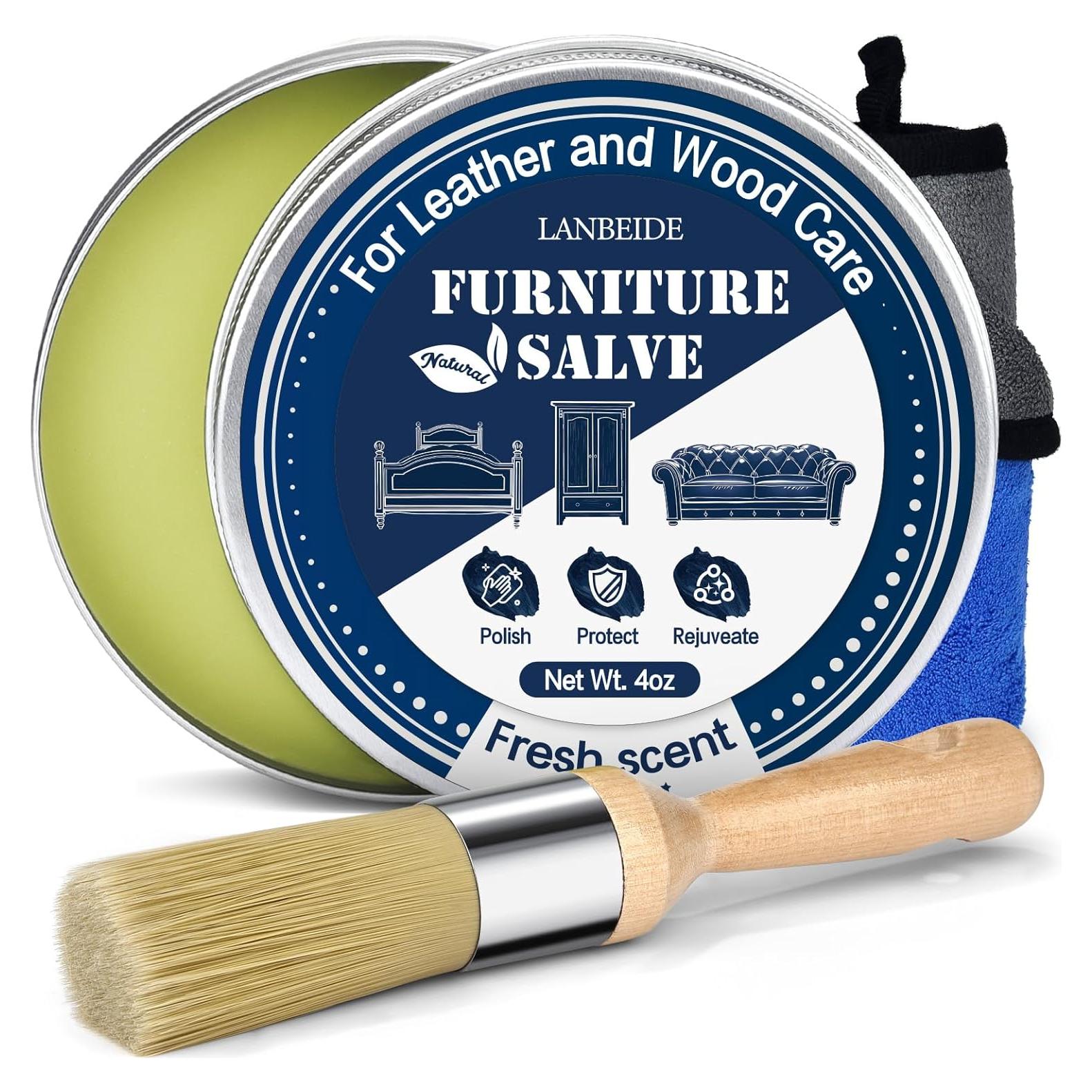 Salve para Muebles LANBEIDE 113.4 g con Cepillo y Toalla