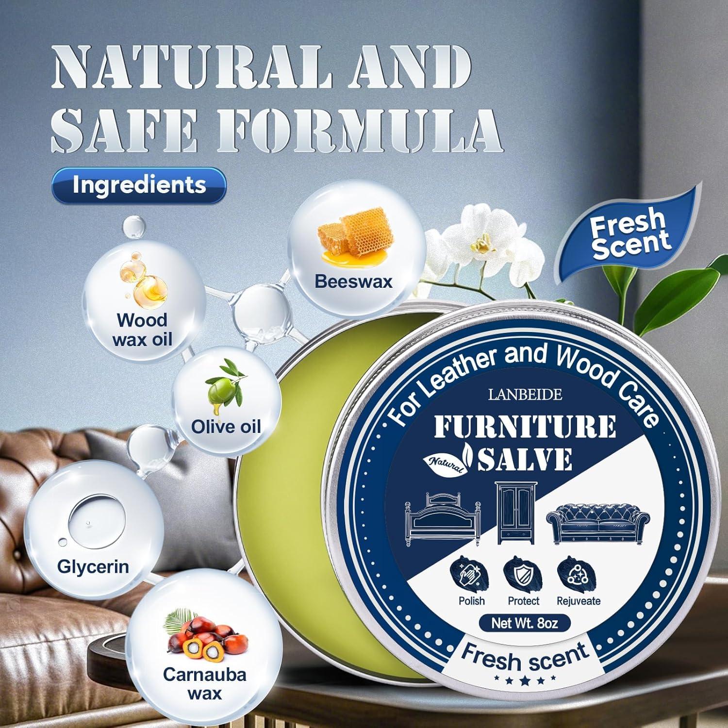 Salve para Muebles LANBEIDE 113.4 g con Cepillo y Toalla