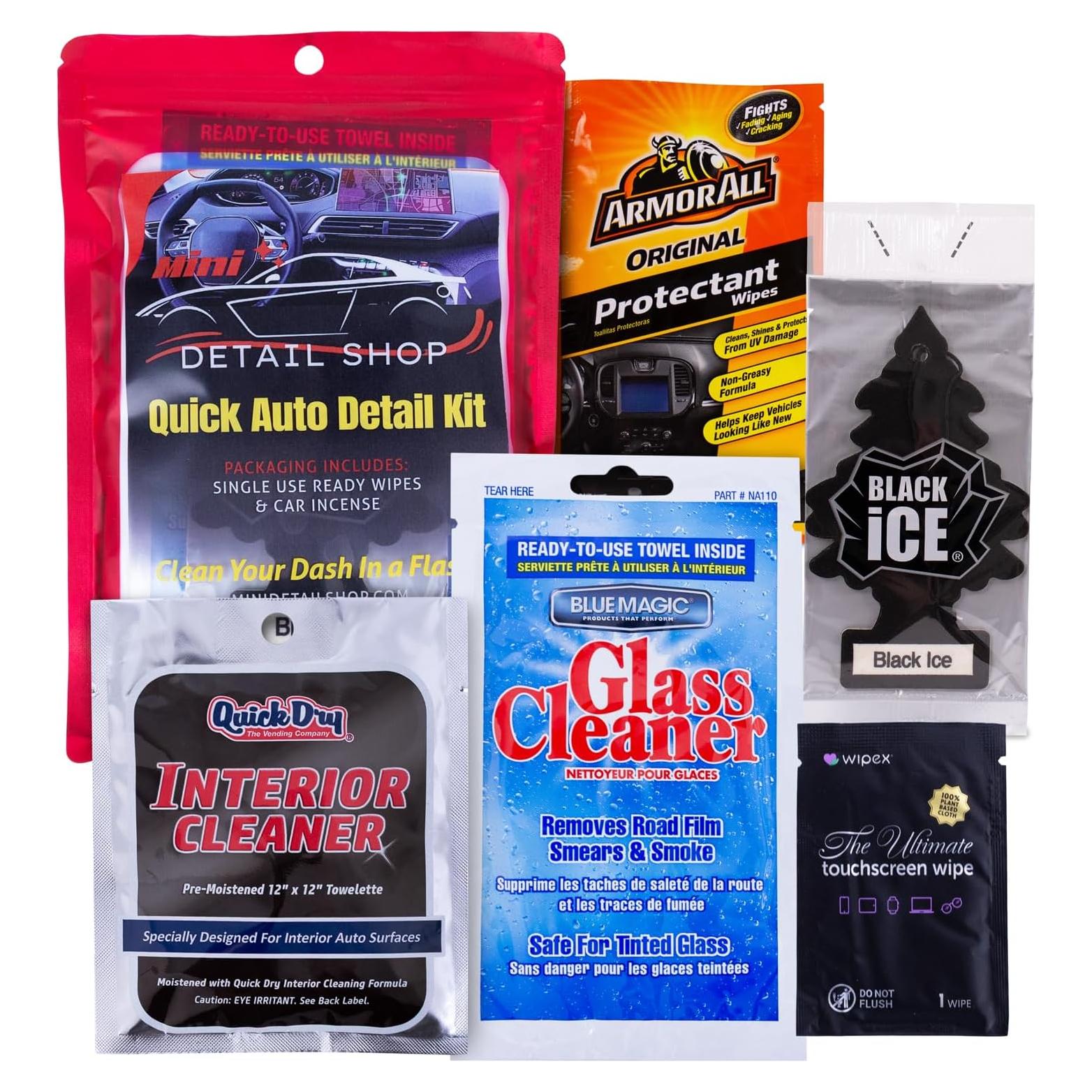 Kit de Limpieza Interior de Auto Mini Detail Shop - 5 Toallitas