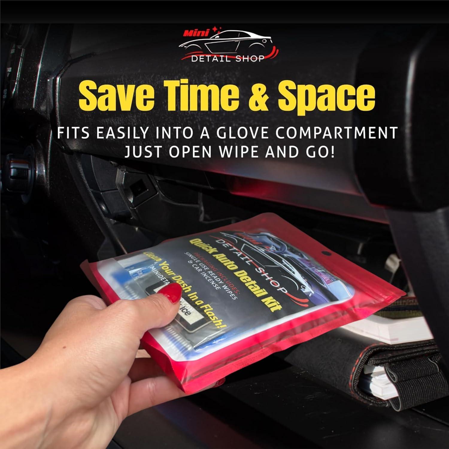 Kit de Limpieza Interior de Auto Mini Detail Shop - 5 Toallitas