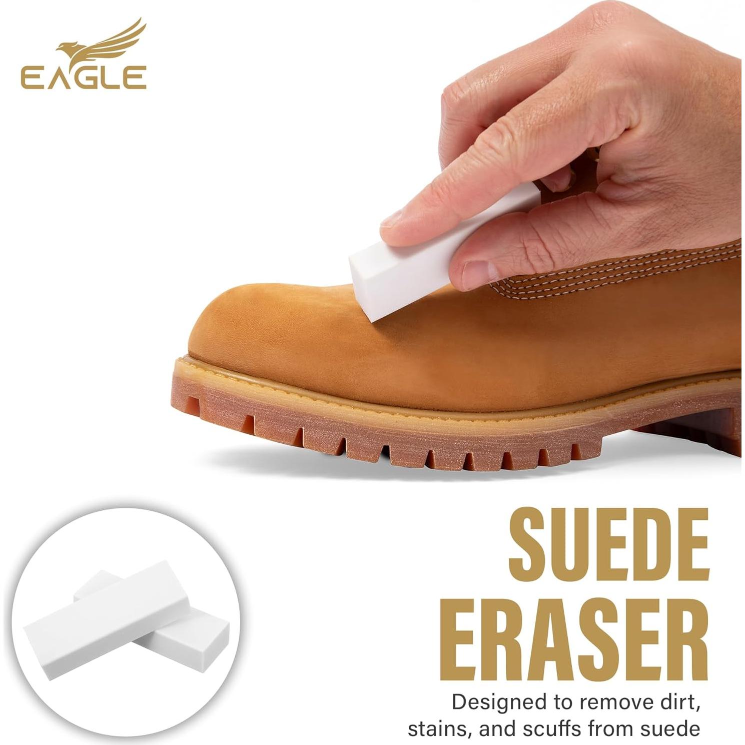 Kit de Limpieza de Ante Eagle - Cepillo y Borrador para Zapatos