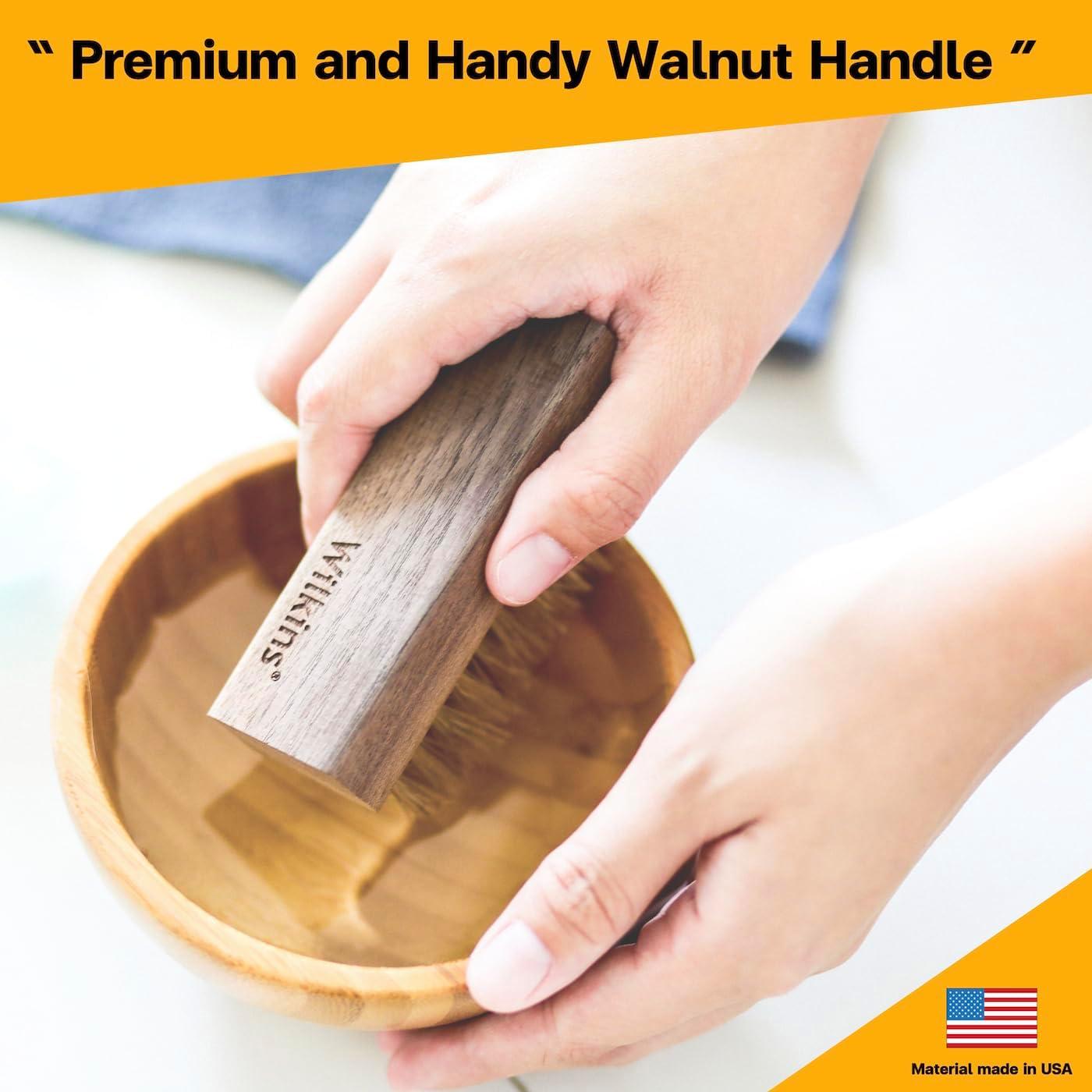 Cepillo de Limpieza de Zapatos Wilkins - Cerdas Suaves de Cerdo