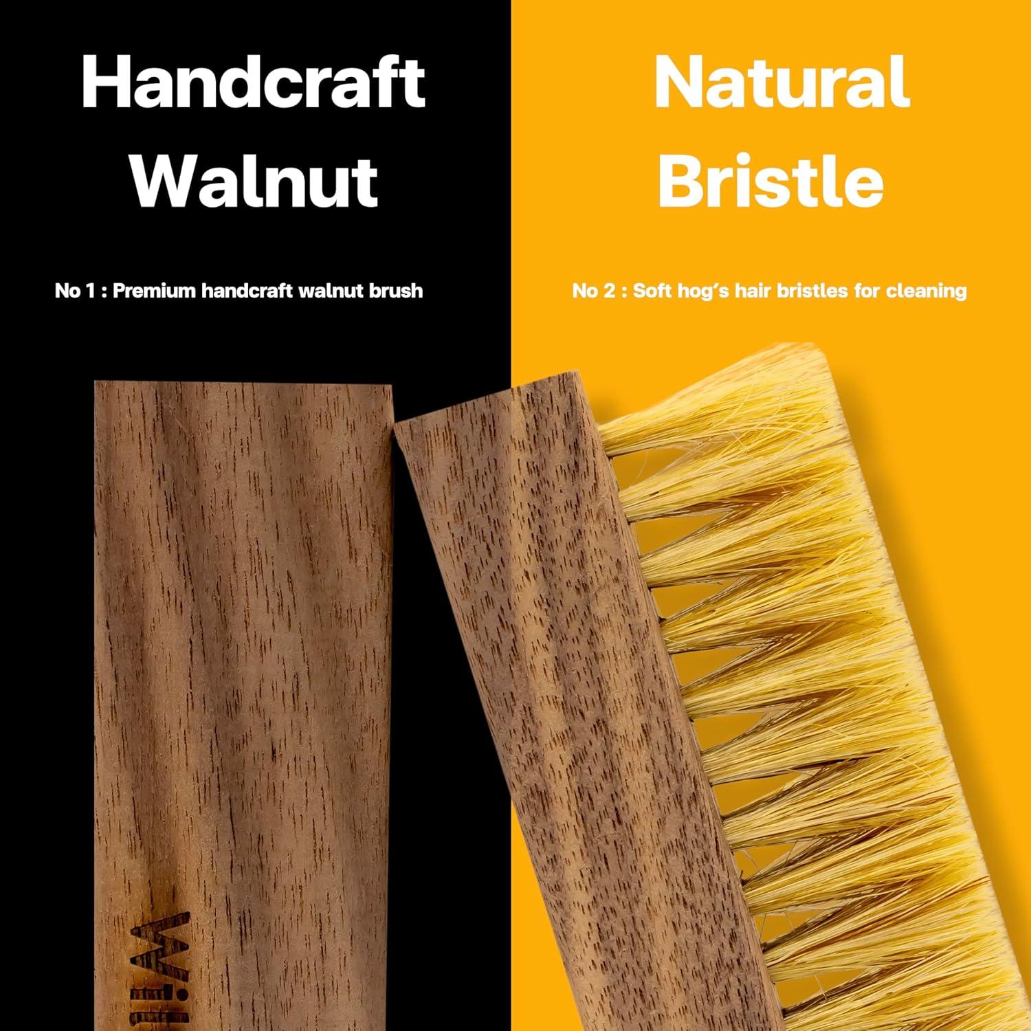 Cepillo de Limpieza de Zapatos Wilkins - Cerdas Suaves de Cerdo