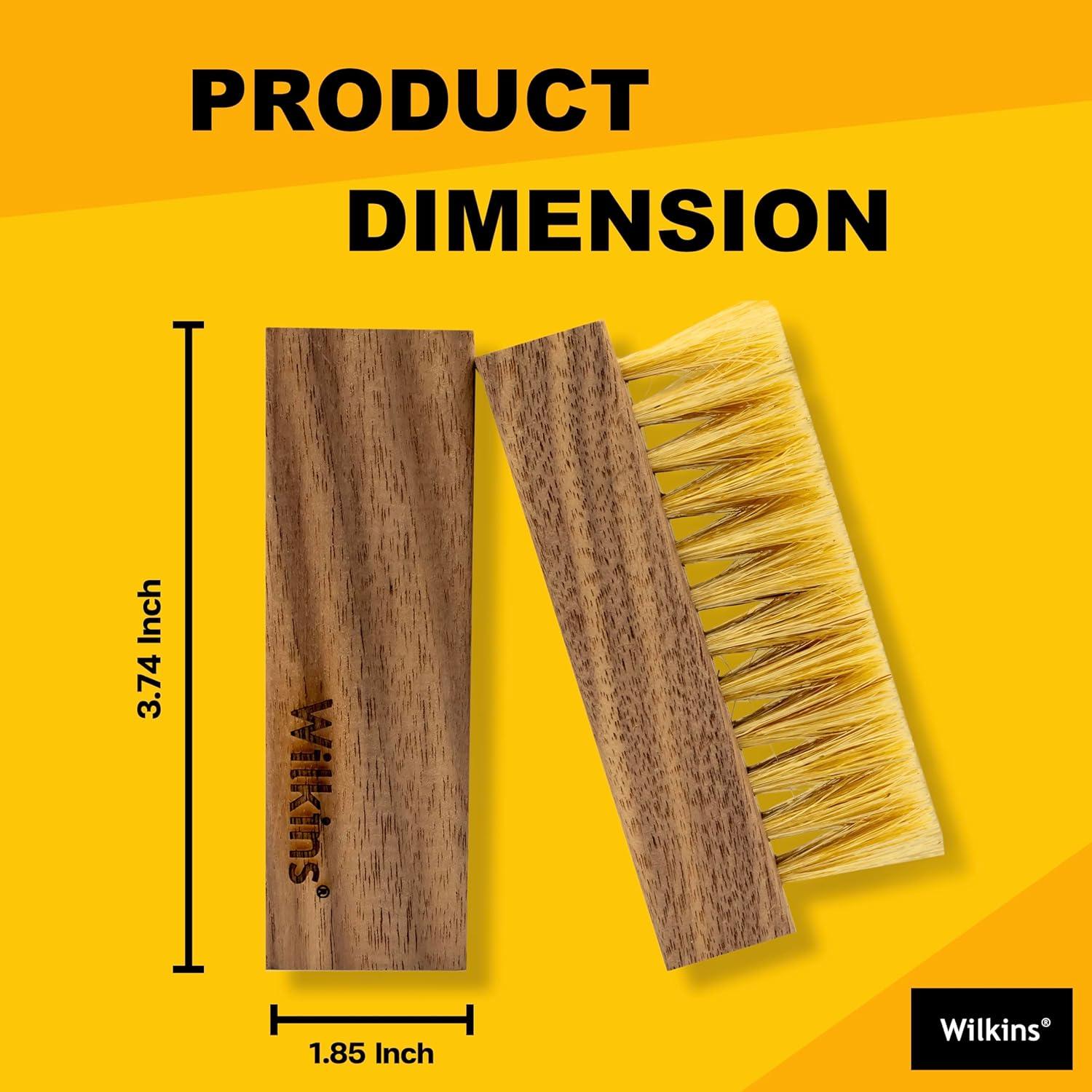 Cepillo de Limpieza de Zapatos Wilkins - Cerdas Suaves de Cerdo