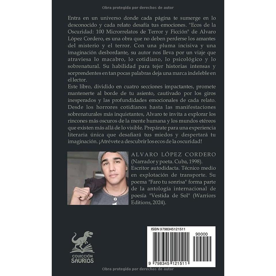 ECOS DE LA OSCURIDAD: 100 Microrrelatos de Terror y Ficción (Saurios) (Spanish Edition)