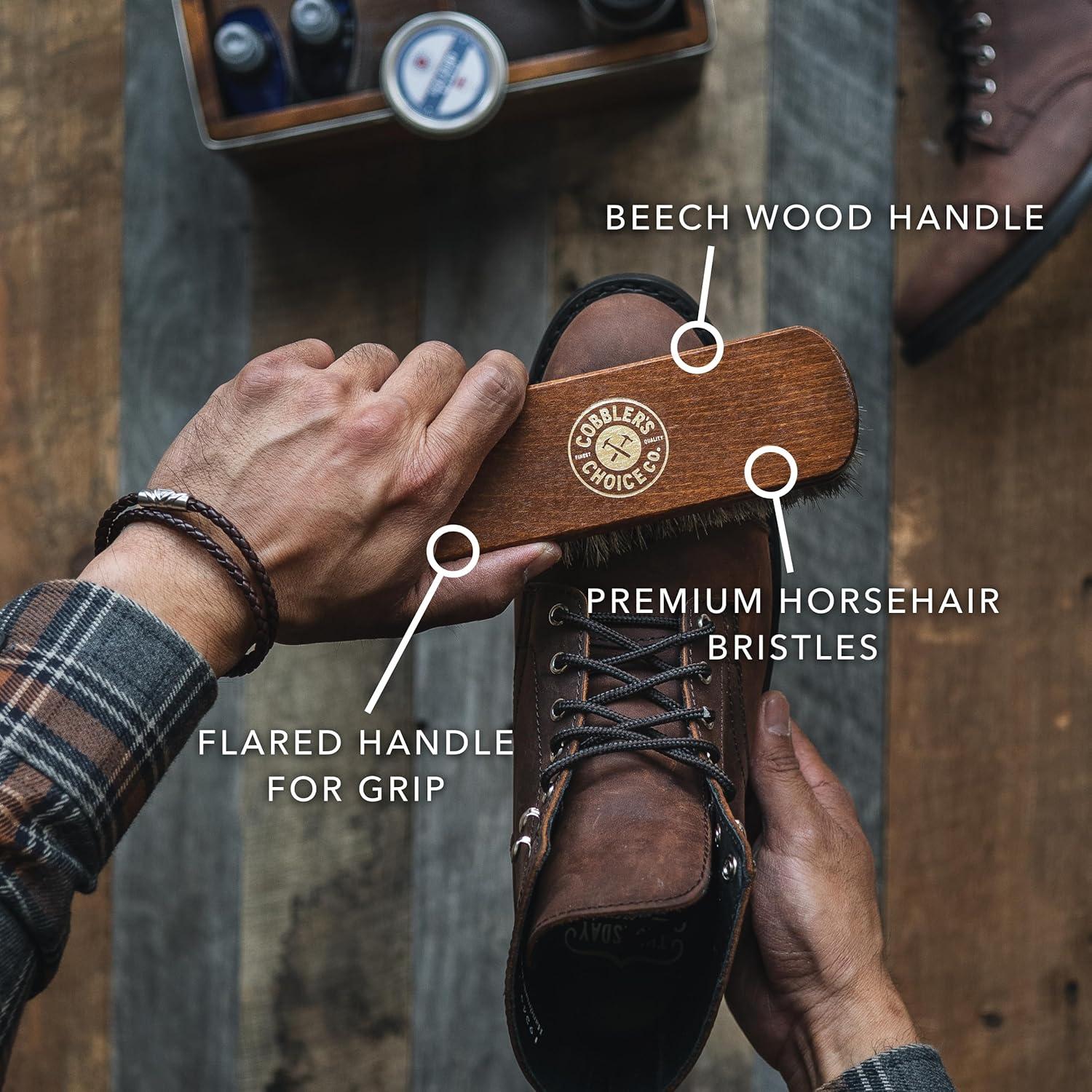 Cepillo de Zapatos Premium Cobbler's Choice - Cerdas de Caballo