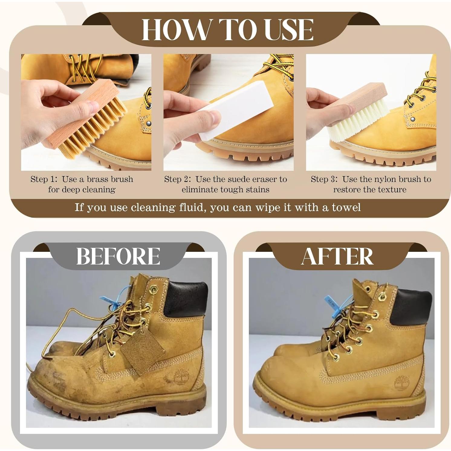 Kit de Limpieza Suede y Nubuck 5 Piezas Enhon