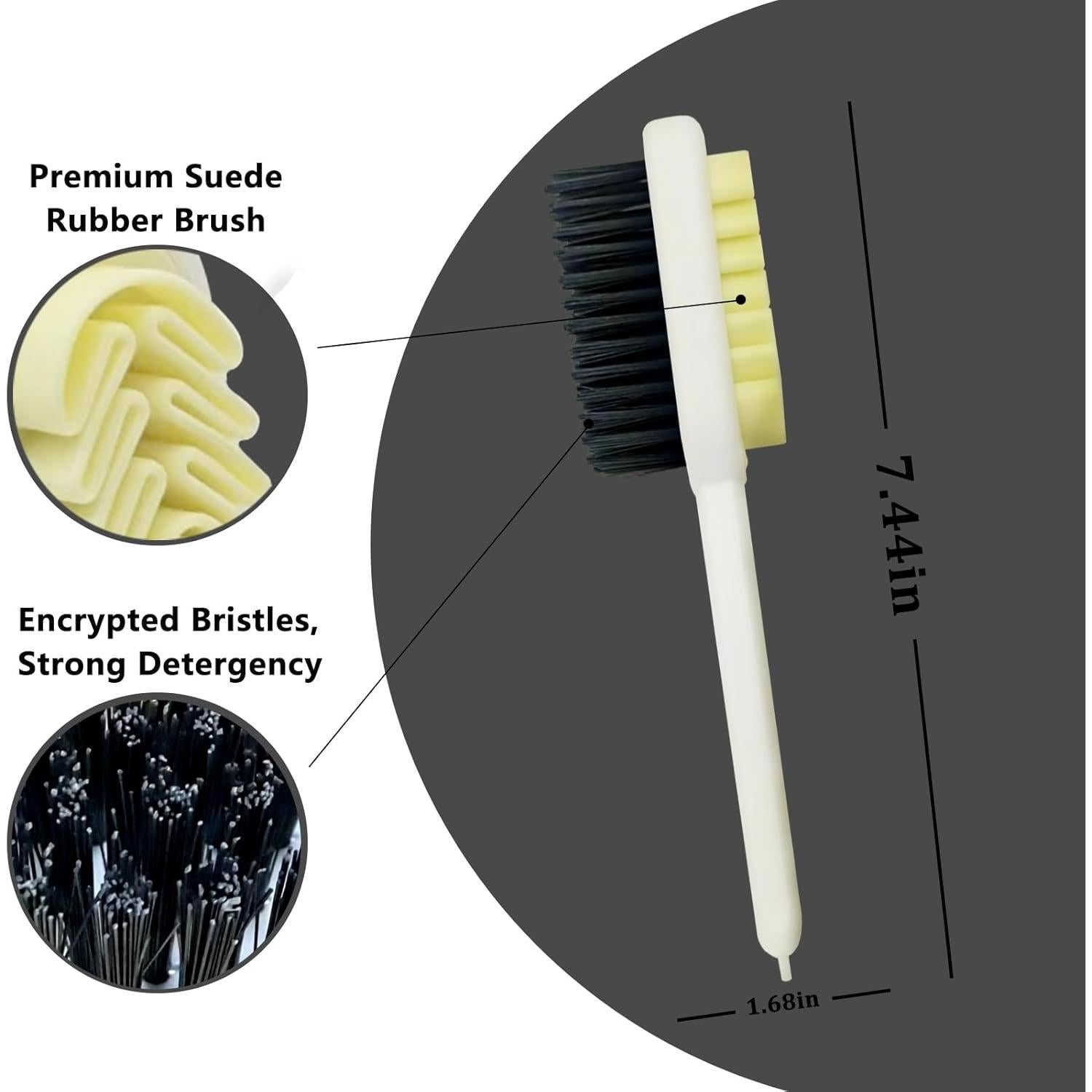 Cepillo de Zapatos Feelorna Doble Cara 19cm Suede Blanco