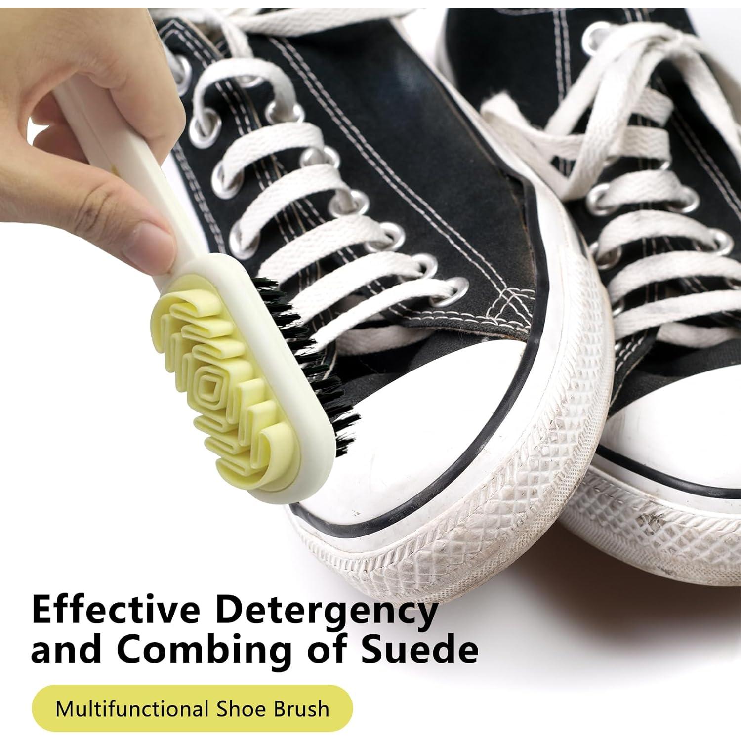 Cepillo de Zapatos Feelorna Doble Cara 19cm Suede Blanco