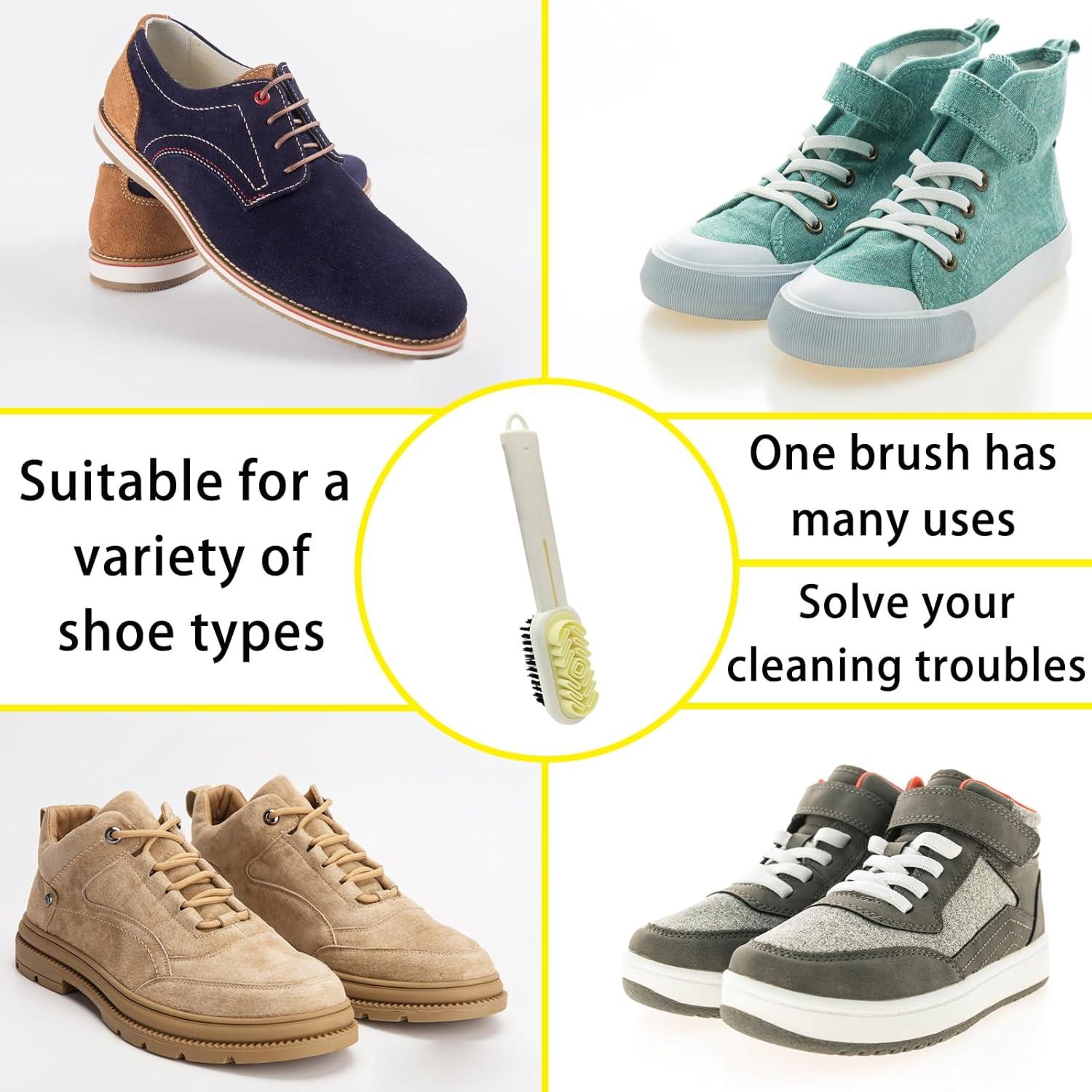 Cepillo de Zapatos Feelorna Doble Cara 19cm Suede Blanco