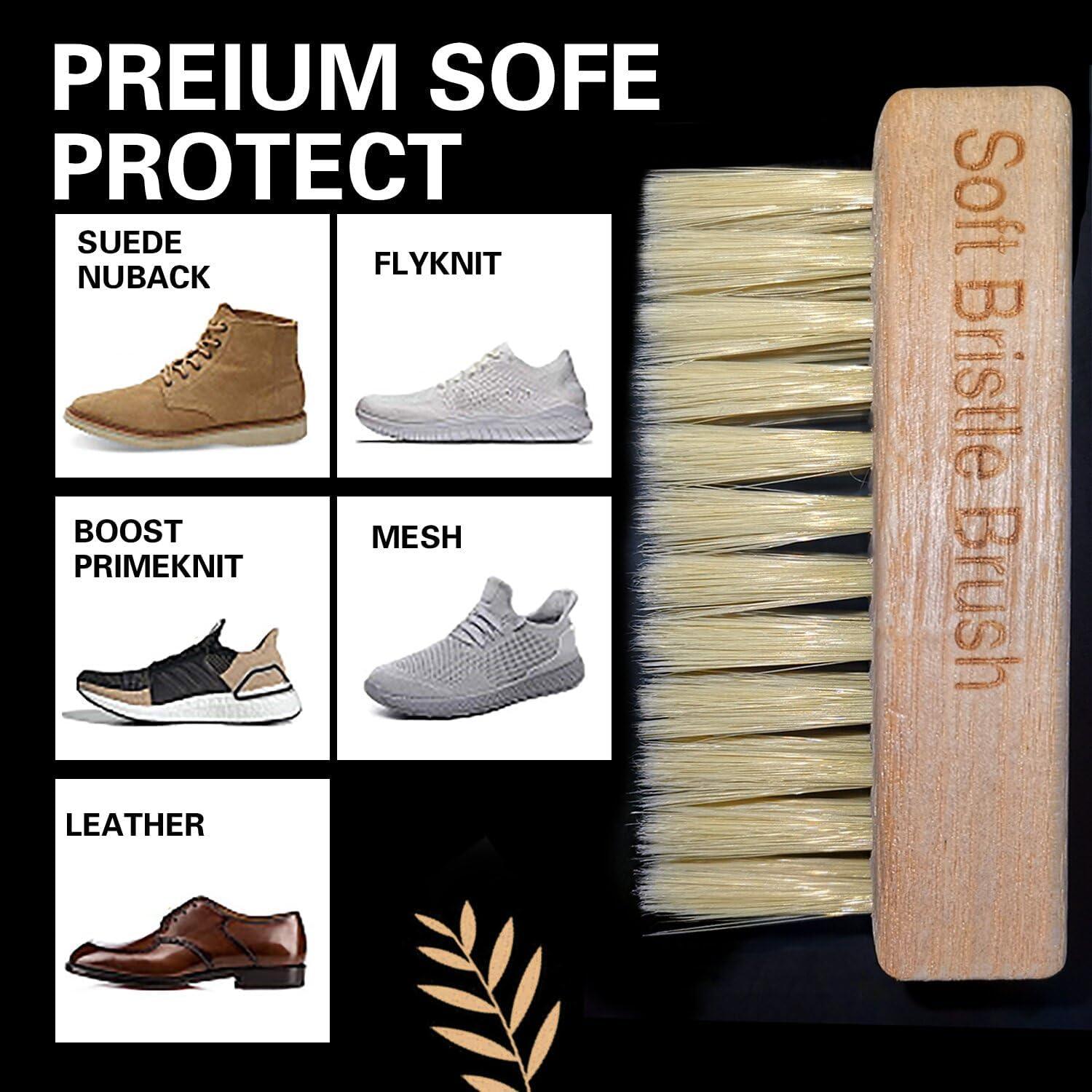 Juego de cepillos de limpieza de zapatos FAVOLOSA - 2 cepillos suaves y medianos