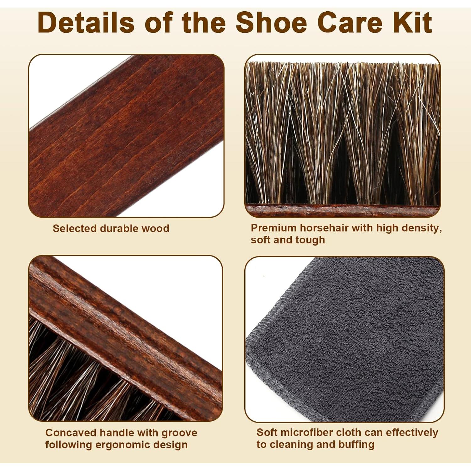 Kit de Cepillos para Cuidado de Cuero Lyssra - 3 Piezas