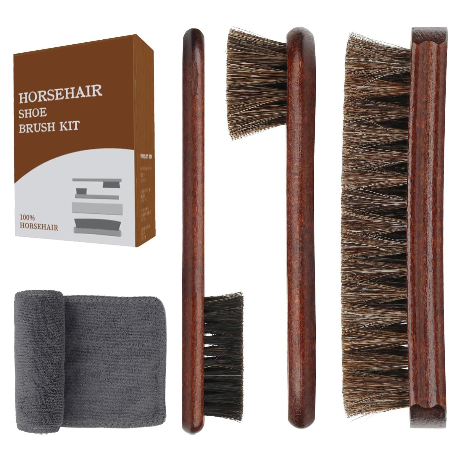 Kit de Cepillos para Zapatos de Cuero Zzisland 4 Piezas