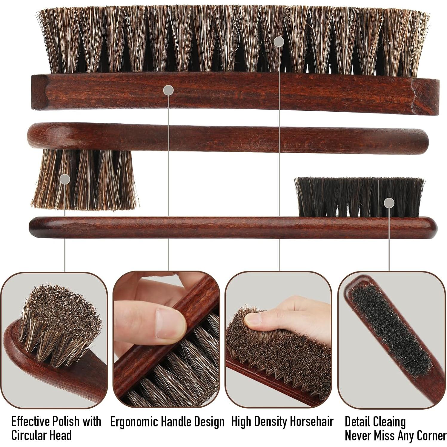 Kit de Cepillos para Zapatos de Cuero Zzisland 4 Piezas