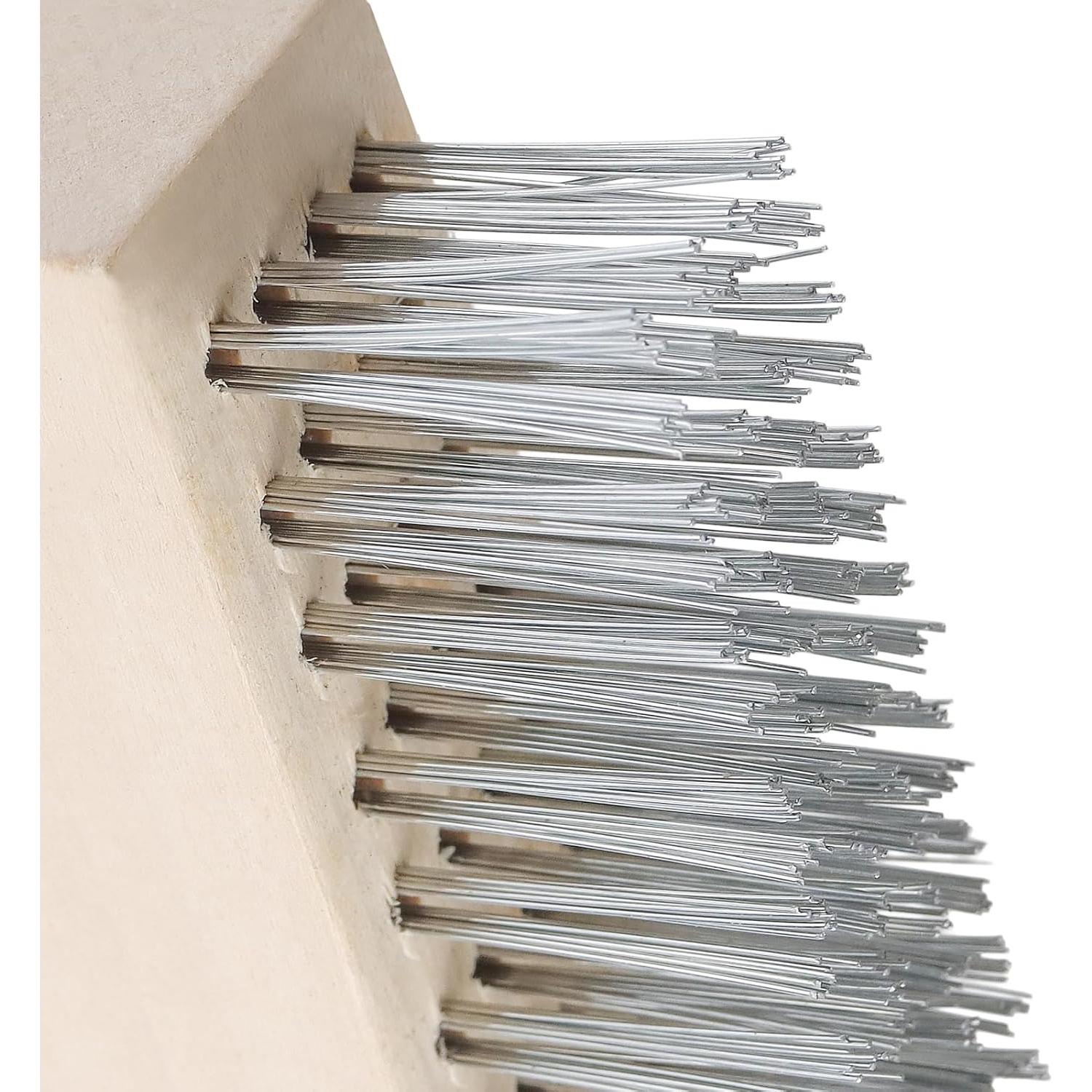 24 Cepillos de Alambre HEIHAK 10" Acero Inoxidable Mango Madera