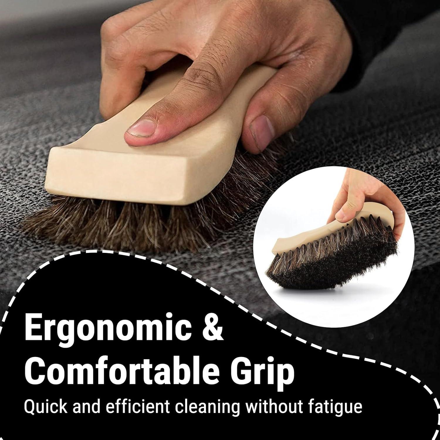 Cepillo de Cerdas Largas de Caballo YeewayVeh para Cuero