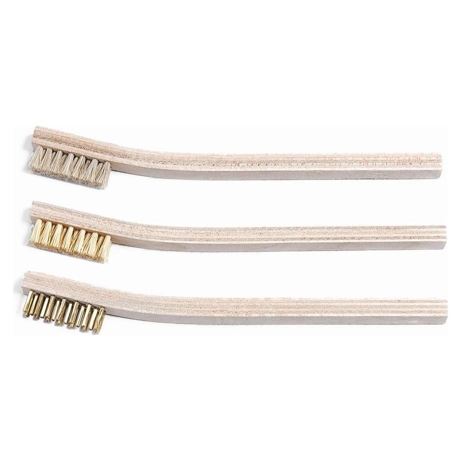 Juego de Cepillos de Limpieza de Cuero Otter Wax - 3 Piezas