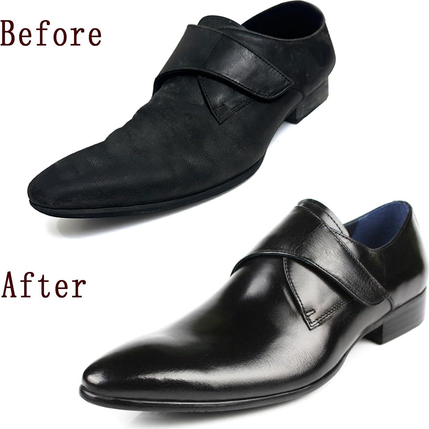 Kit de Cuidado de Zapatos CQSYWQING 5 Piezas Madera Marrón