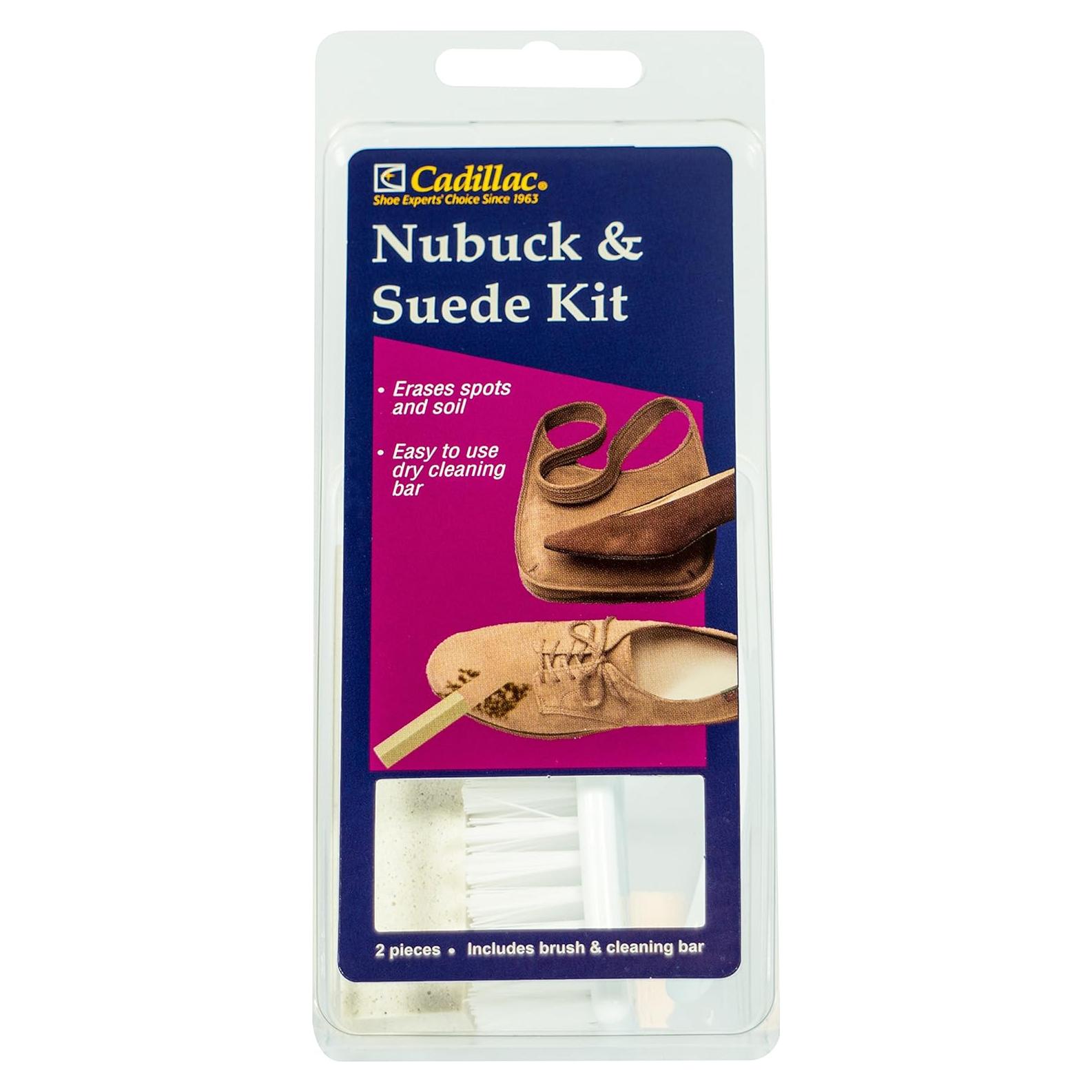 Kit Limpiador Nubuck y Ante Cadillac - Cepillo y Barra 14.7cm