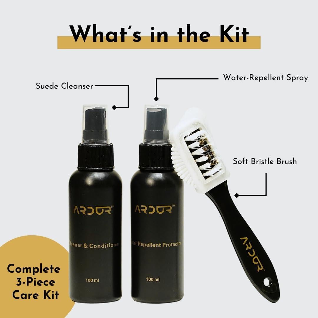 Kit Limpiador de Ante y Nubuck Ardur - Spray y Cepillo Premium