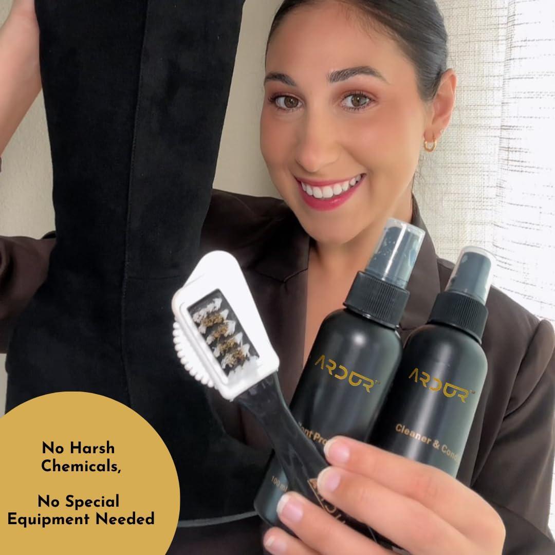 Kit Limpiador de Ante y Nubuck Ardur - Spray y Cepillo Premium