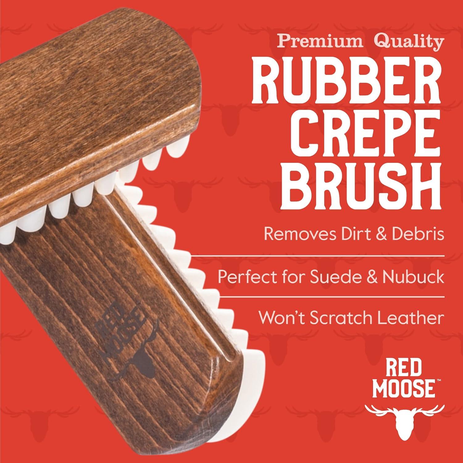 Cepillo de Suede Red Moose - Goma Crepés Natural para Limpieza