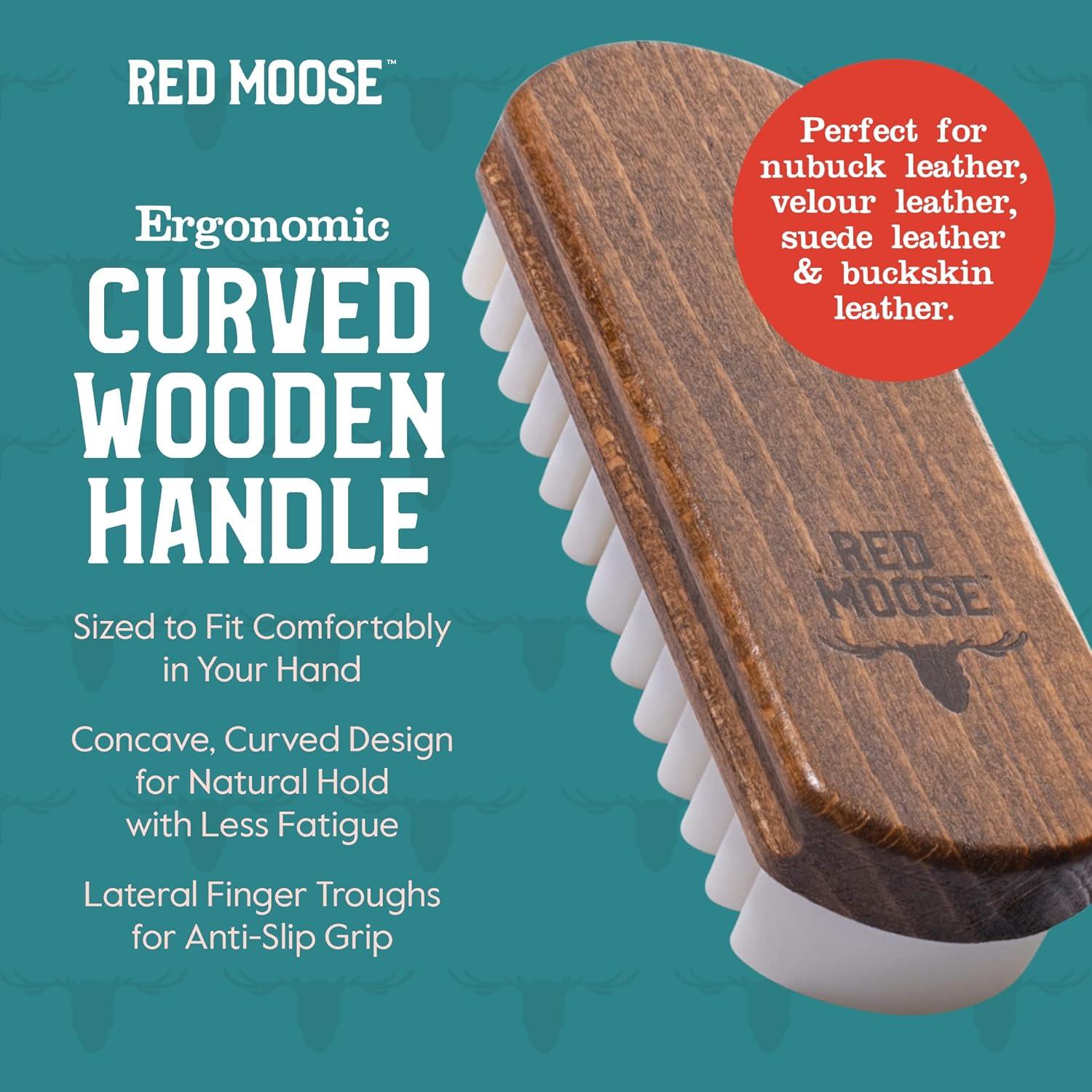 Cepillo de Suede Red Moose - Goma Crepés Natural para Limpieza