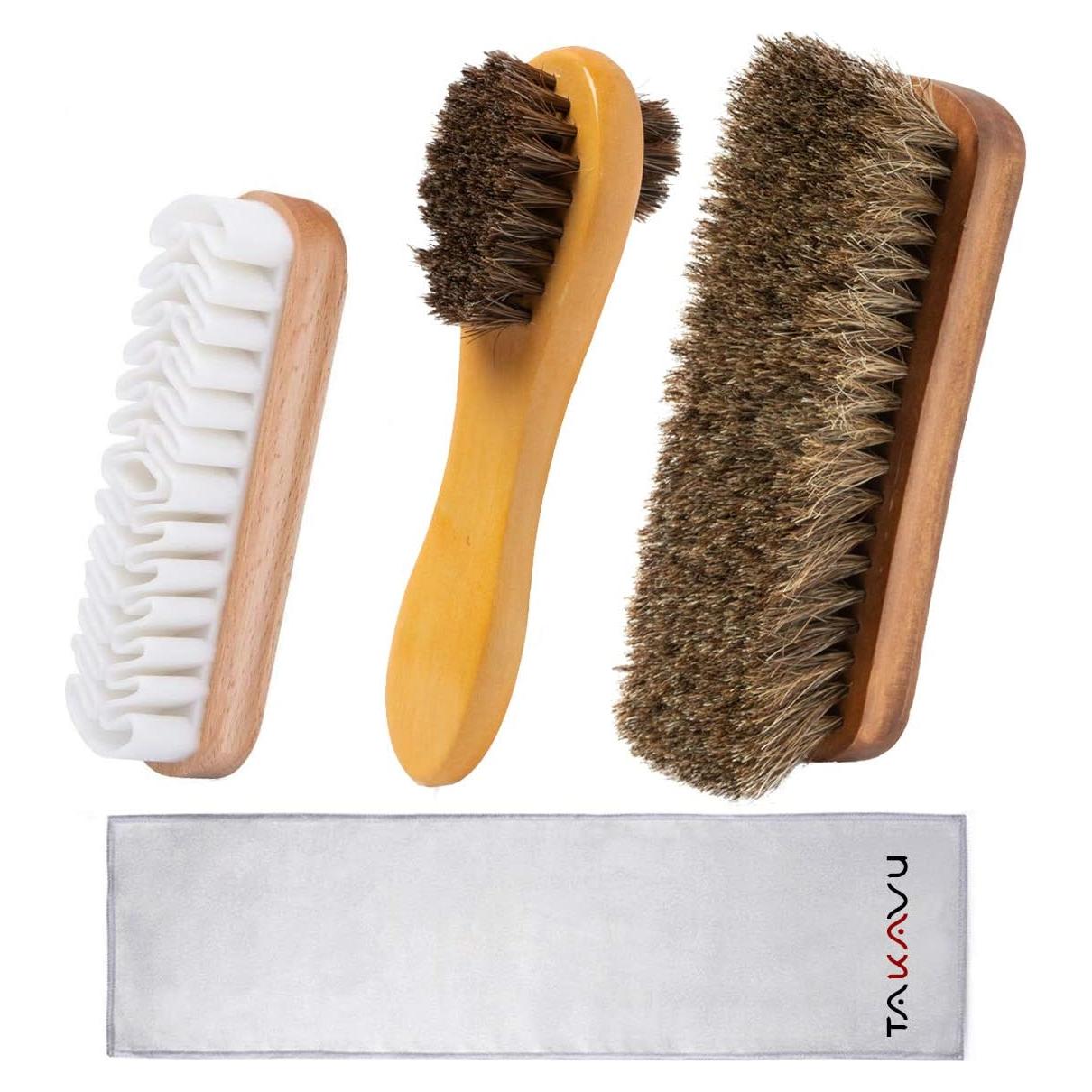 Kit de Cepillos para Brillar Zapatos TAKAVU - 4 Piezas