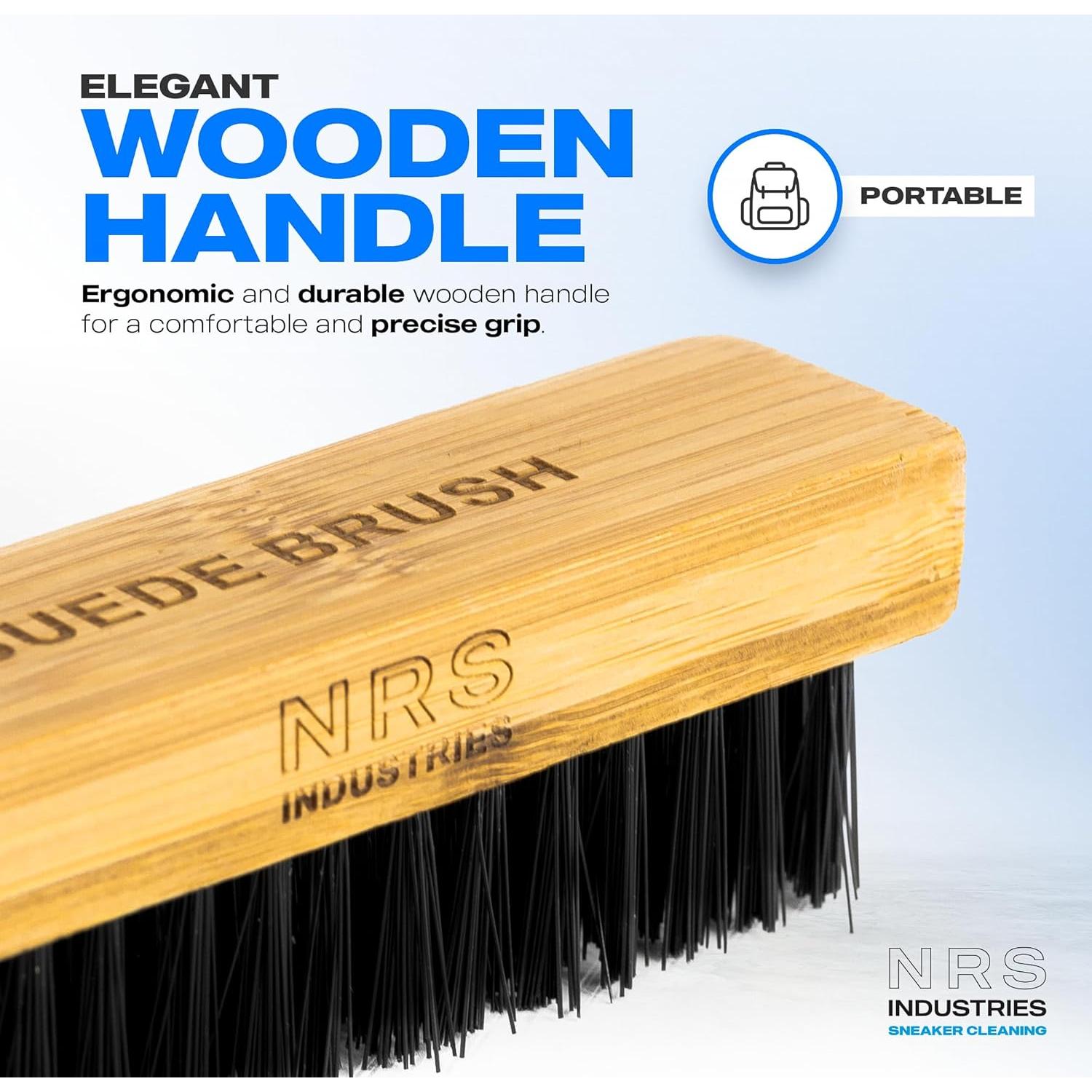 Cepillo de limpieza para ante NRS Industries - Mango de madera