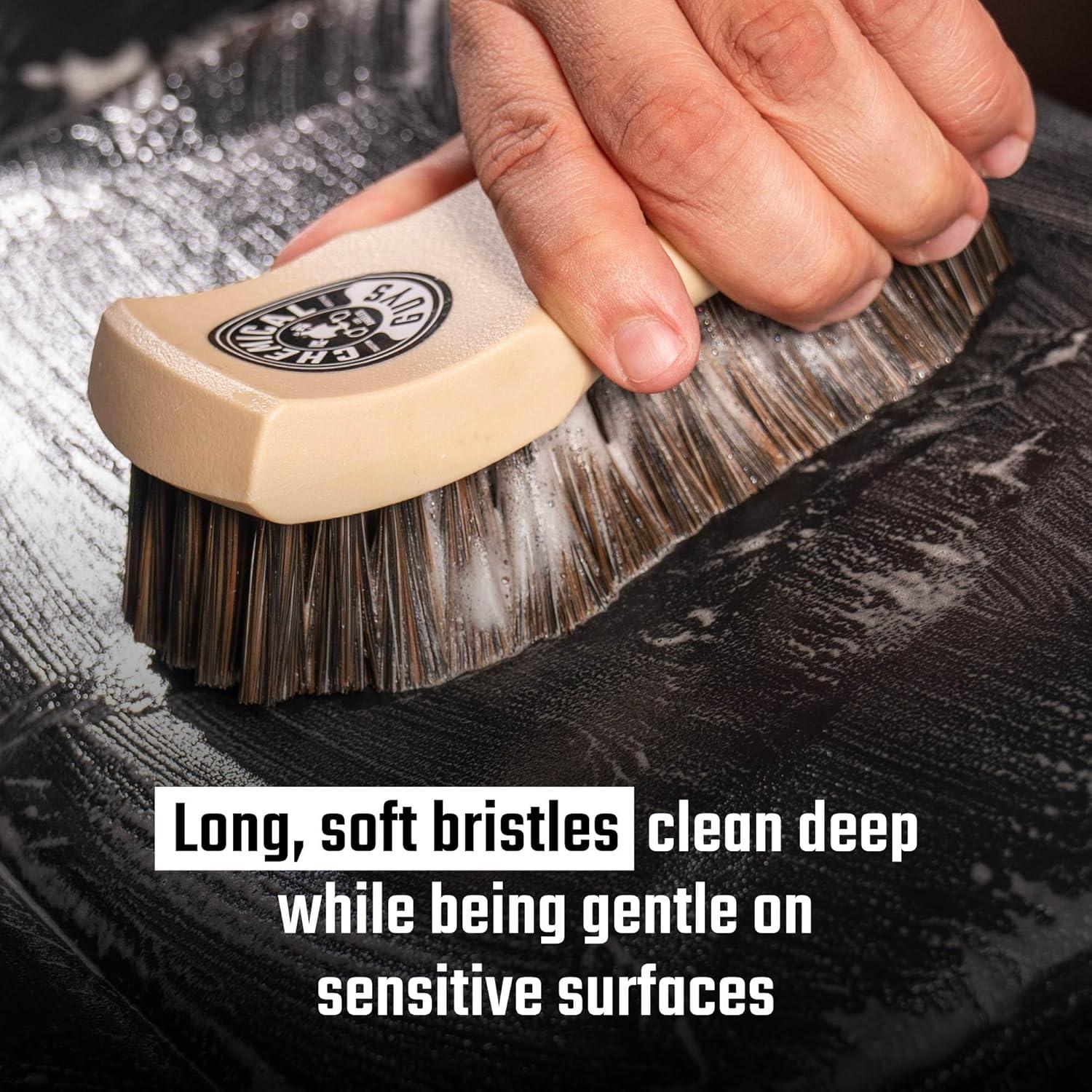 Cepillo de limpieza de cuero Chemical Guys ACC_S95 - Cerdas largas