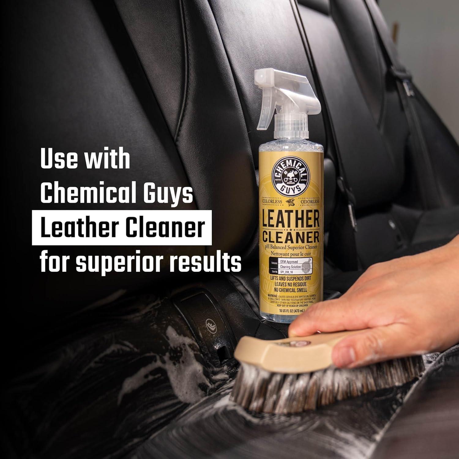 Cepillo de limpieza de cuero Chemical Guys ACC_S95 - Cerdas largas