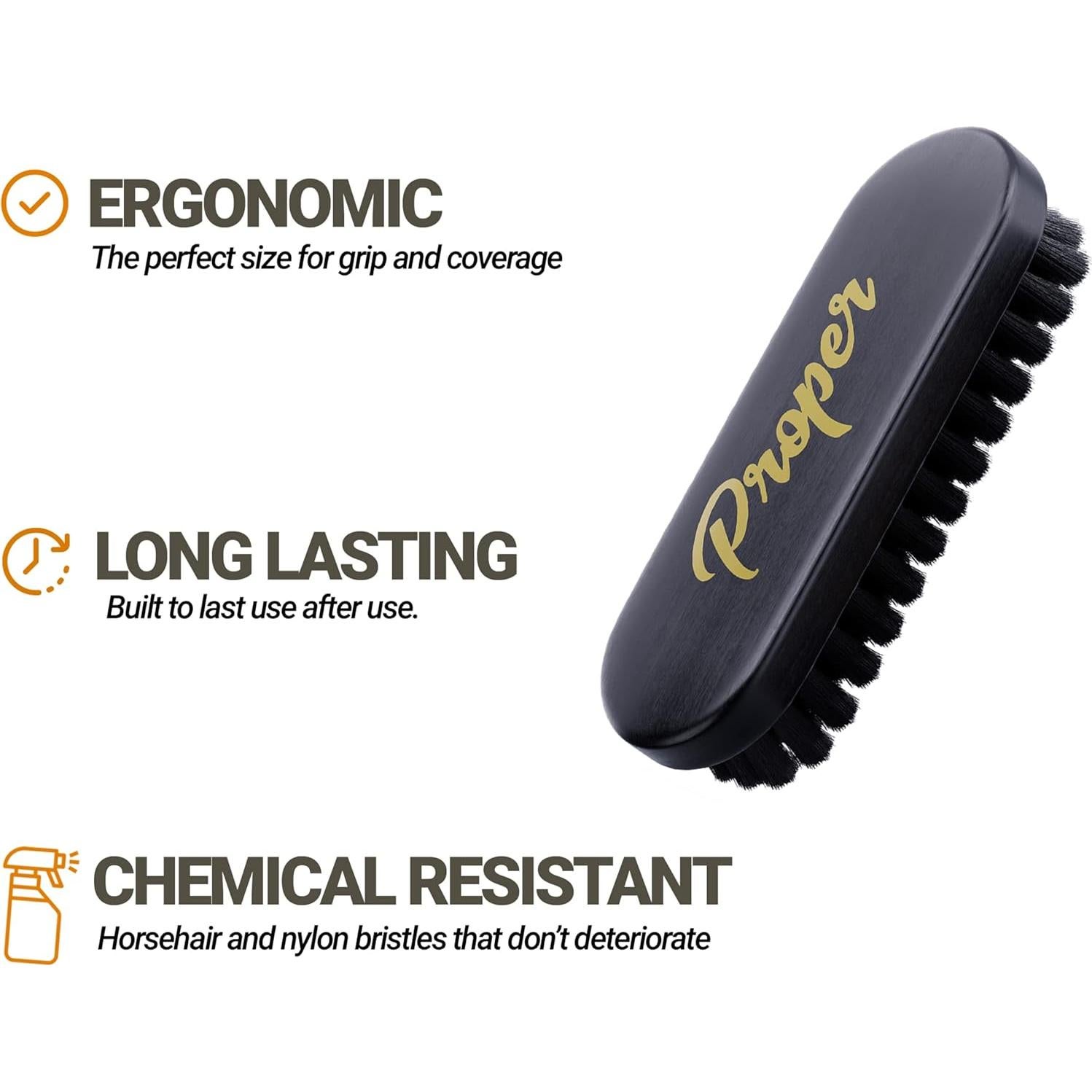 Cepillos de Detalle para Limpieza de Cuero PROPER 2 Piezas