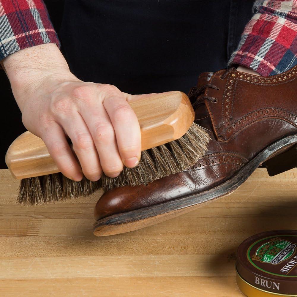 Kit de Cepillos para Zapatos SythorYang - 2 Pcs Cerda de Caballo