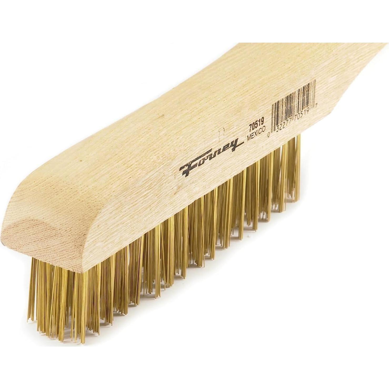 Cepillo de Alambre Forney 70519 Latón con Mango de Madera 26 cm