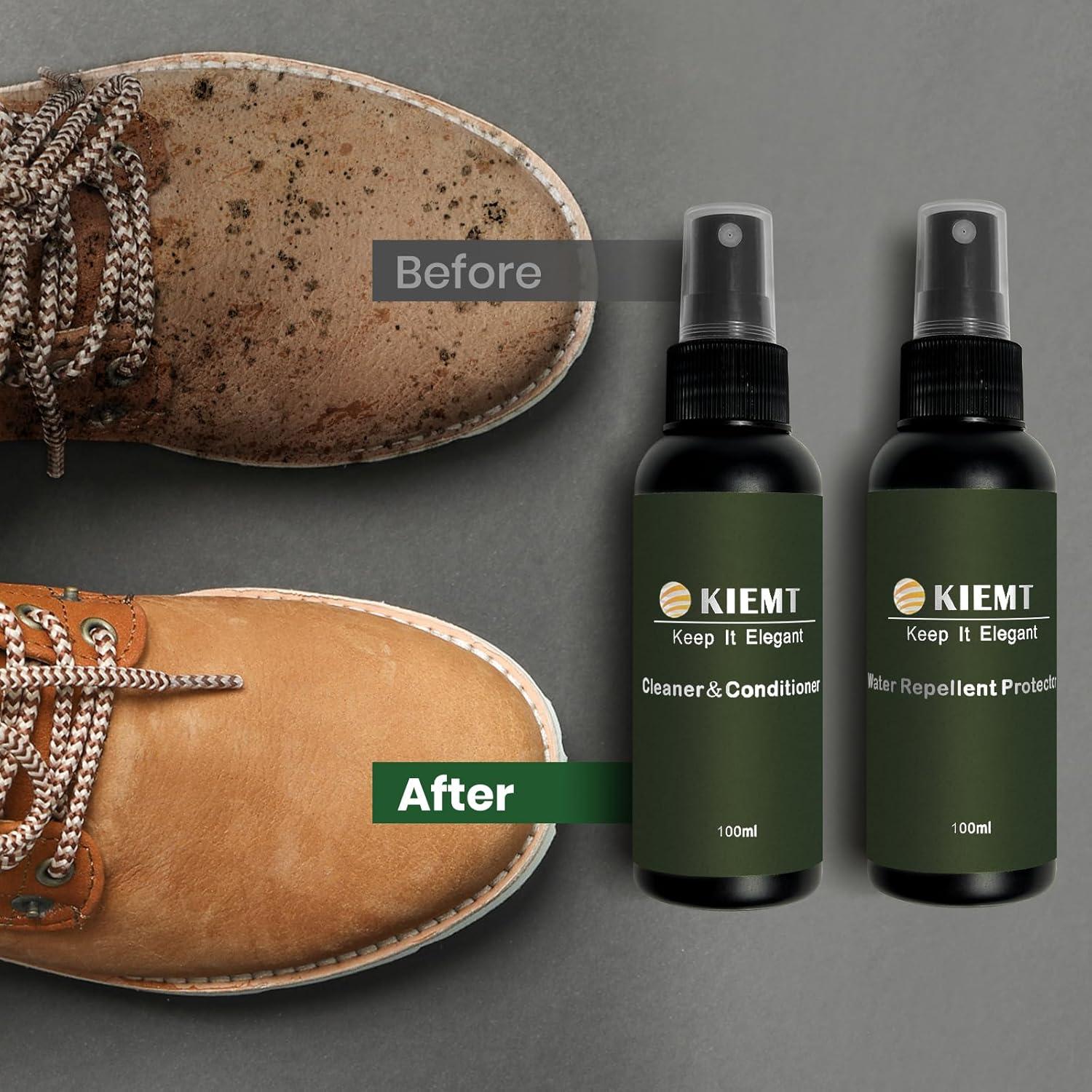 Kit de Cuidado de Cuero KIEMT Premium - Limpiador y Protector