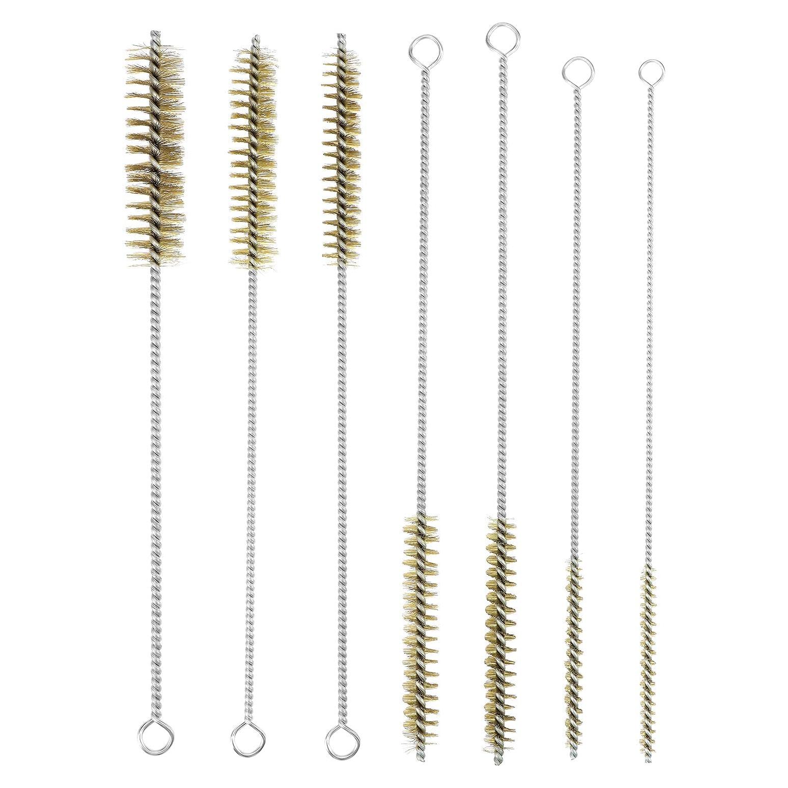 QWORK Juego de 7 Cepillos de Alambre de Latón 27.94 cm