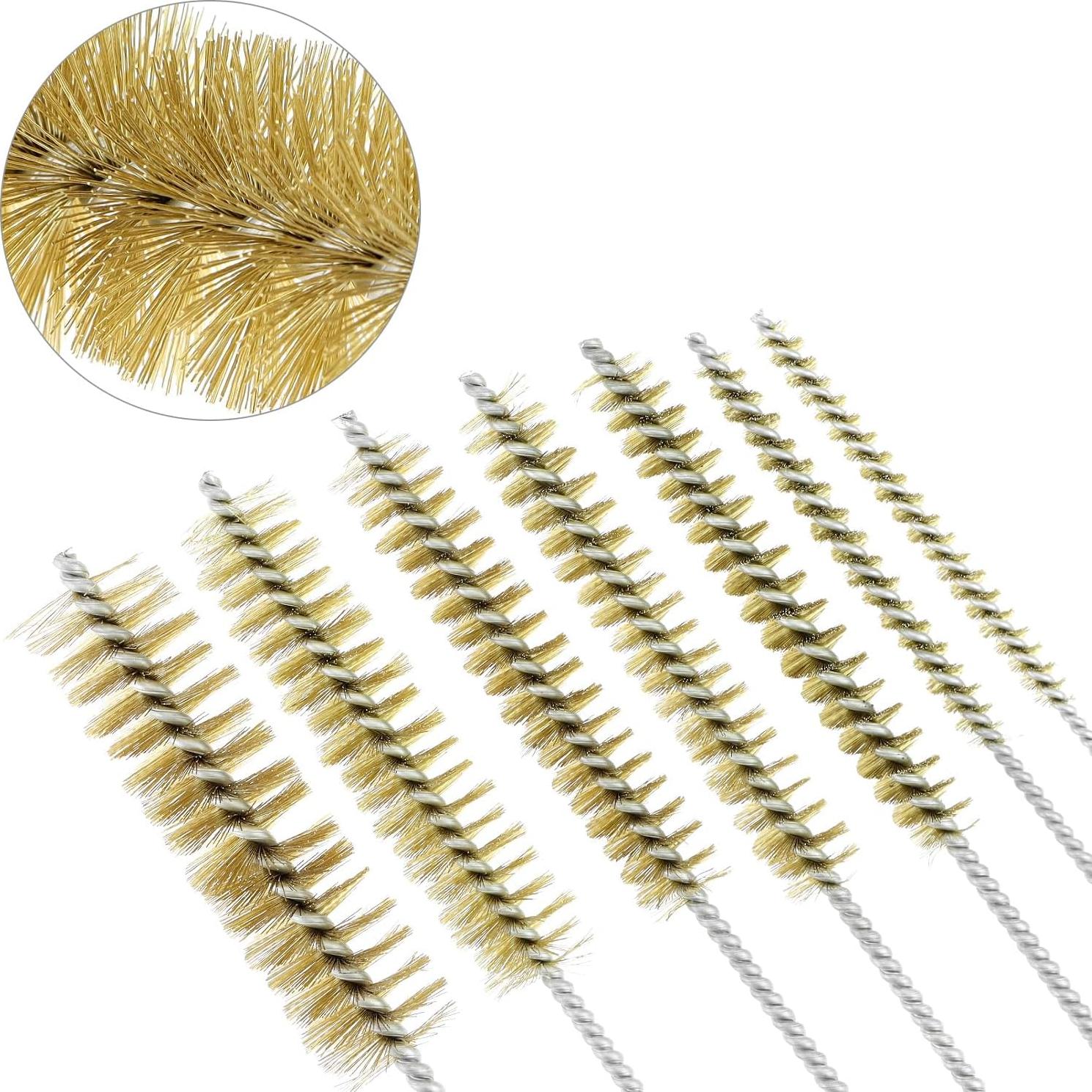 QWORK Juego de 7 Cepillos de Alambre de Latón 27.94 cm