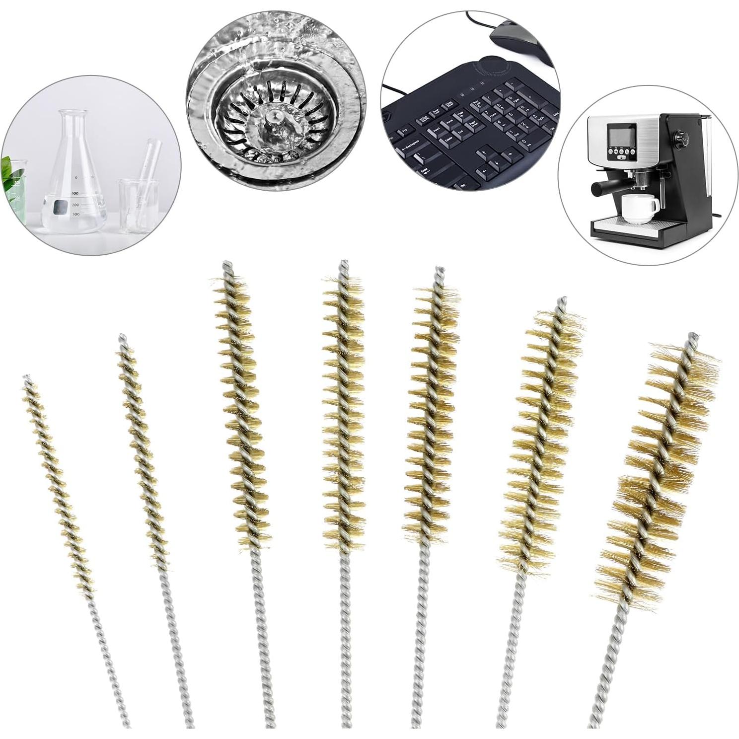 QWORK Juego de 7 Cepillos de Alambre de Latón 27.94 cm