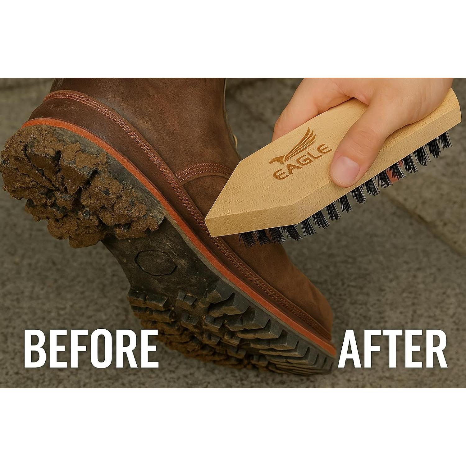 Cepillo para Botas Eagle - Limpieza de Suelas y Zapatos
