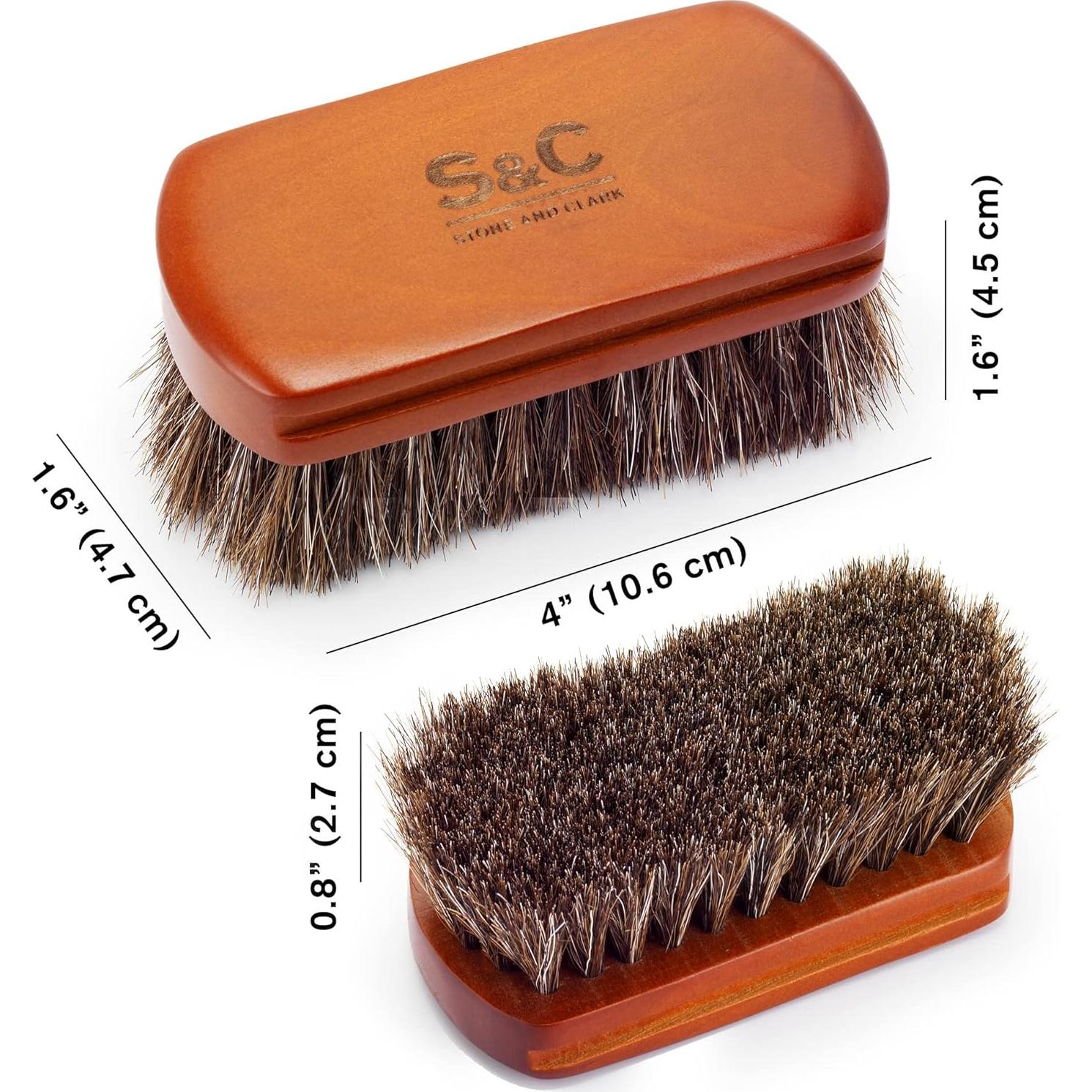 Mini Cepillo de Zapatos Stone y Clark - Cerdas de Caballo