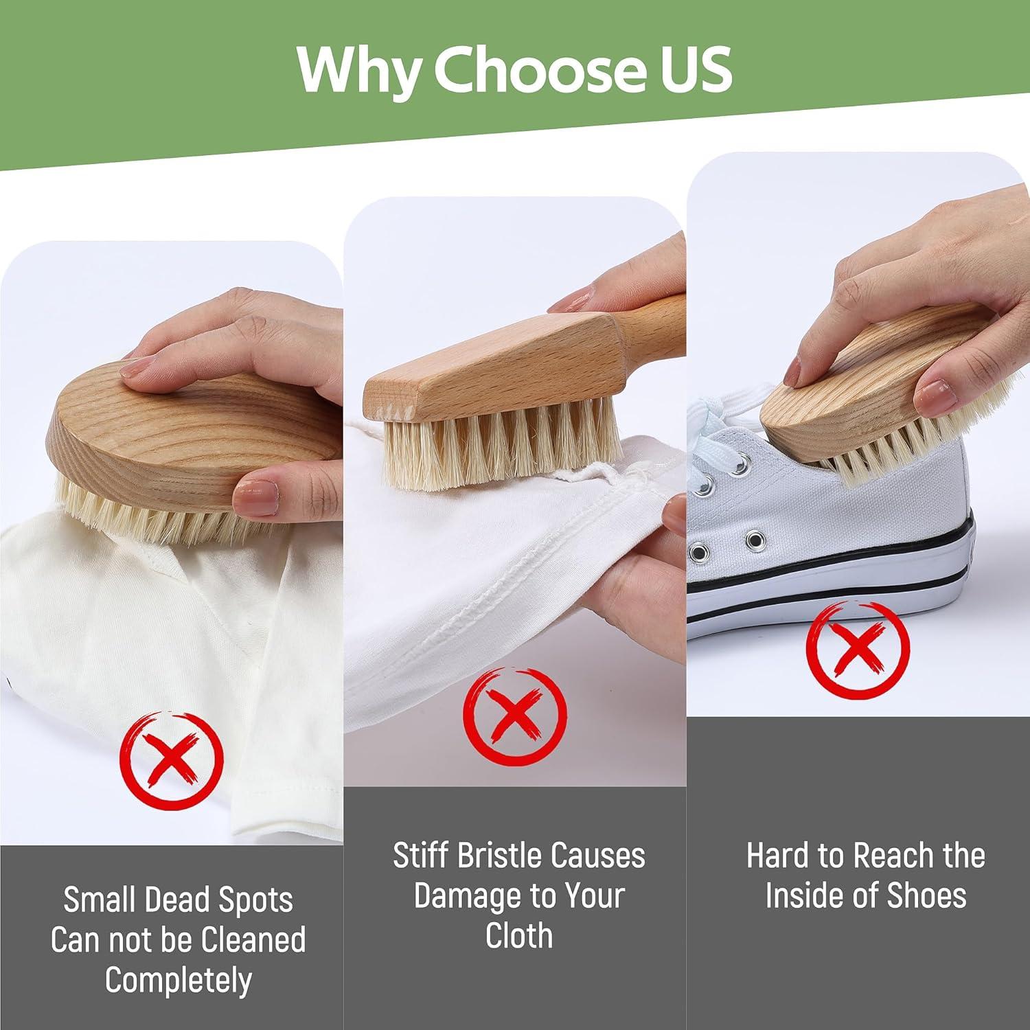 Cepillo para Manchas de Lavandería GROOMAGE - Cerdas de Jabalí