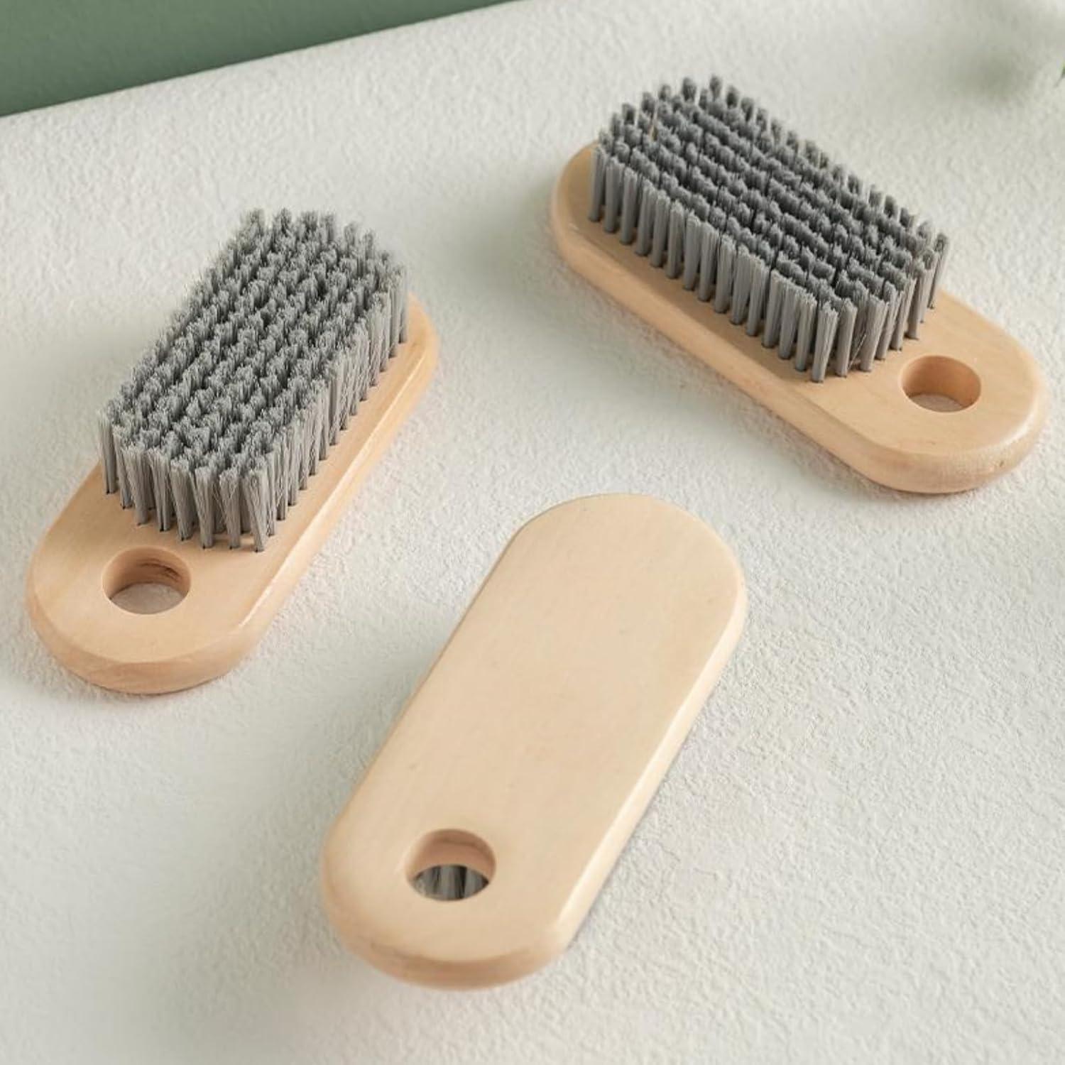 2 Cepillos de Madera ZWAY para Lavandería y Manchas Difíciles