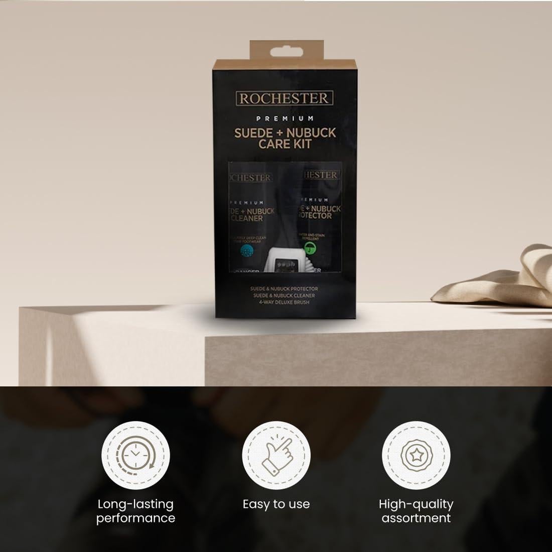 Kit de Cuidado Premium Rochester para Ante y Nubuck