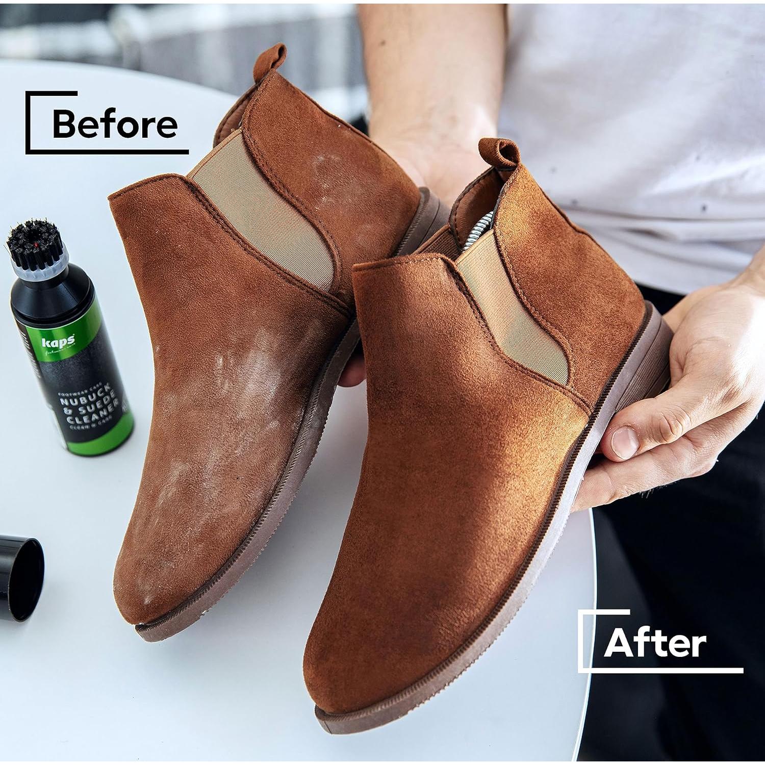 Limpiador de Nubuck y Ante Kaps 75 ml con Cepillo Aplicador